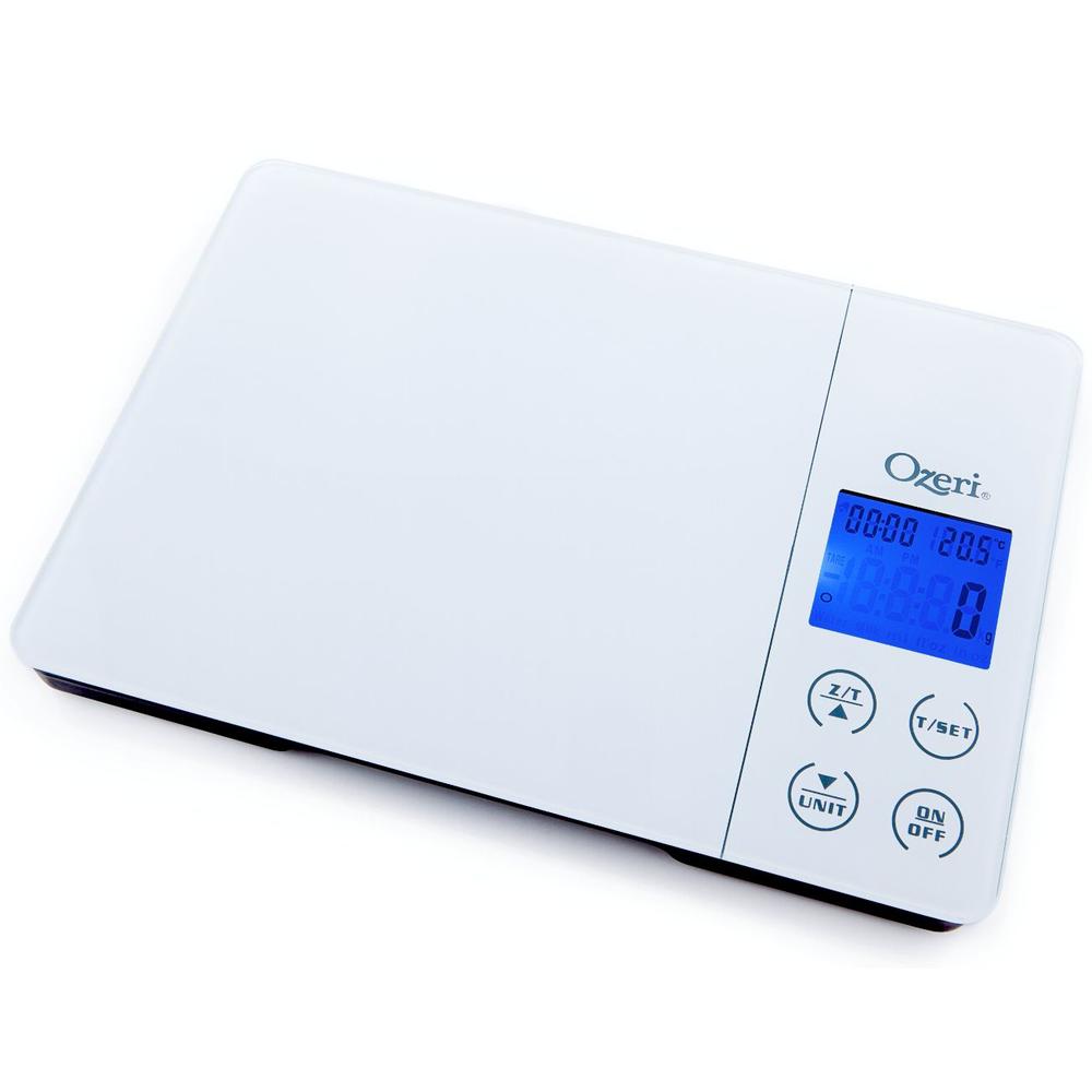Ozeri Gourmet Digital Kitchen Scale with Timer, Alarm and Temperature Display