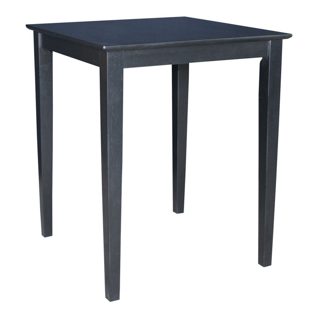 International Concepts Solid Wood Table with Shaker Legs in Black  30 in x 30 in x 36 in