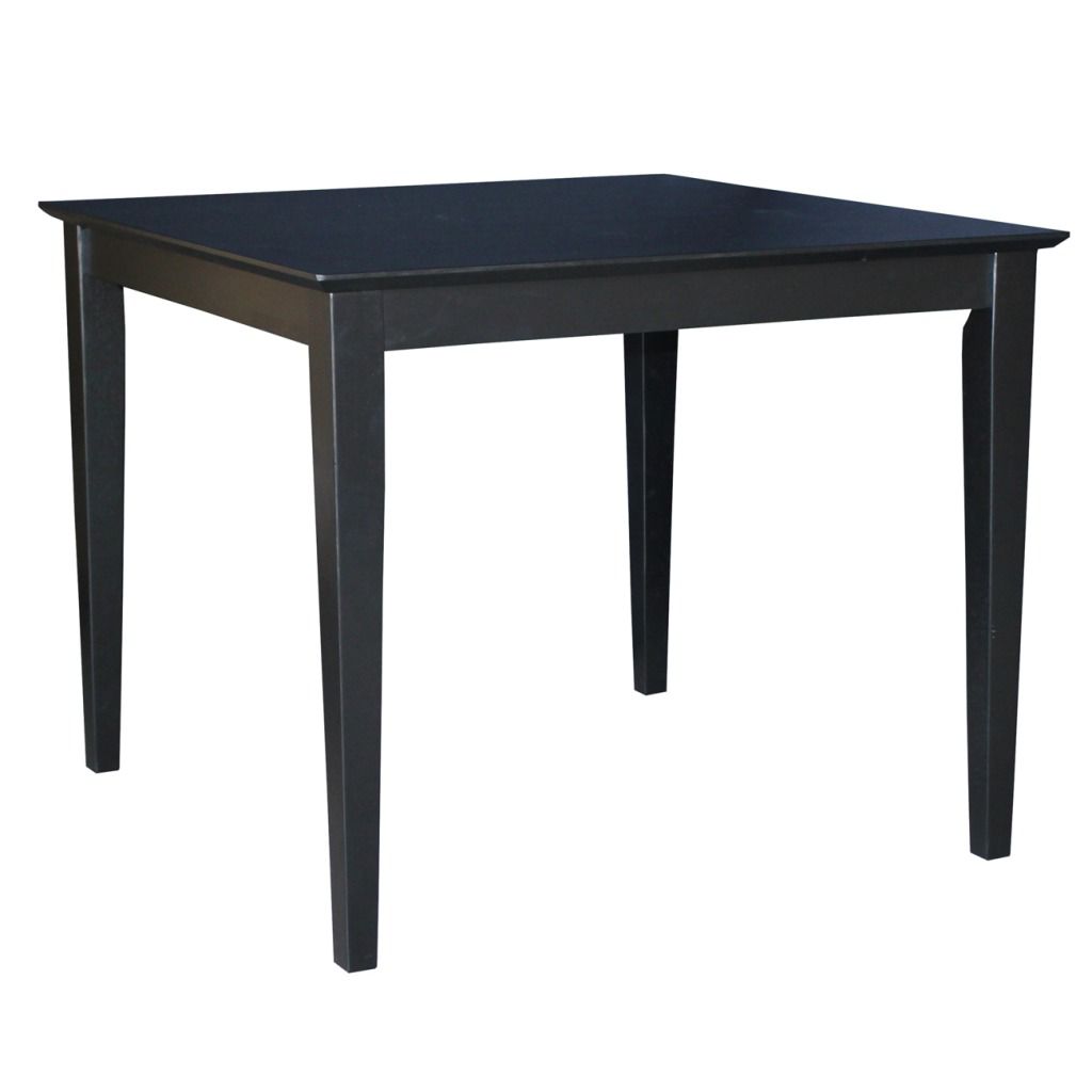 International Concepts Solid Wood Table with Shaker Legs in Black  36 in x 36 in x 30 in