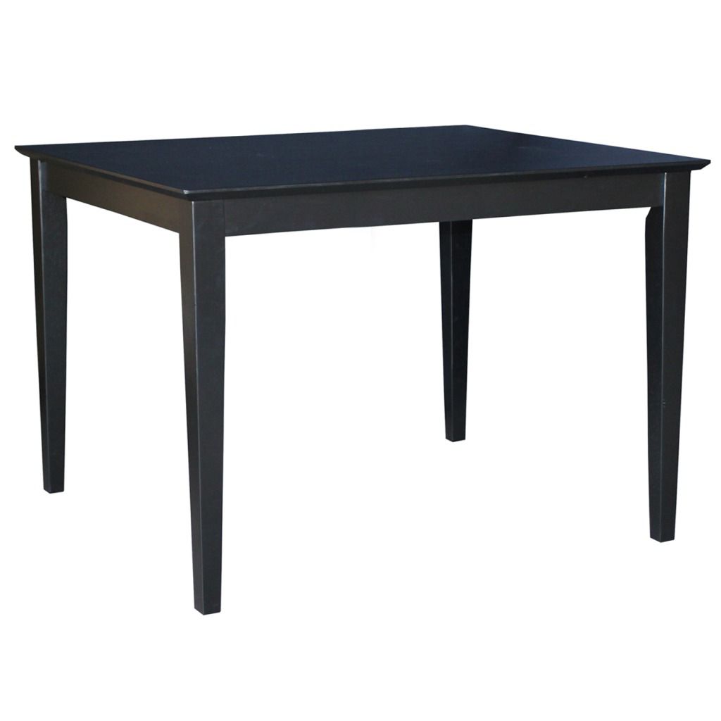 International Concepts Solid Wood Table with Shaker Legs in Black  48 in x 30 in x 30 in