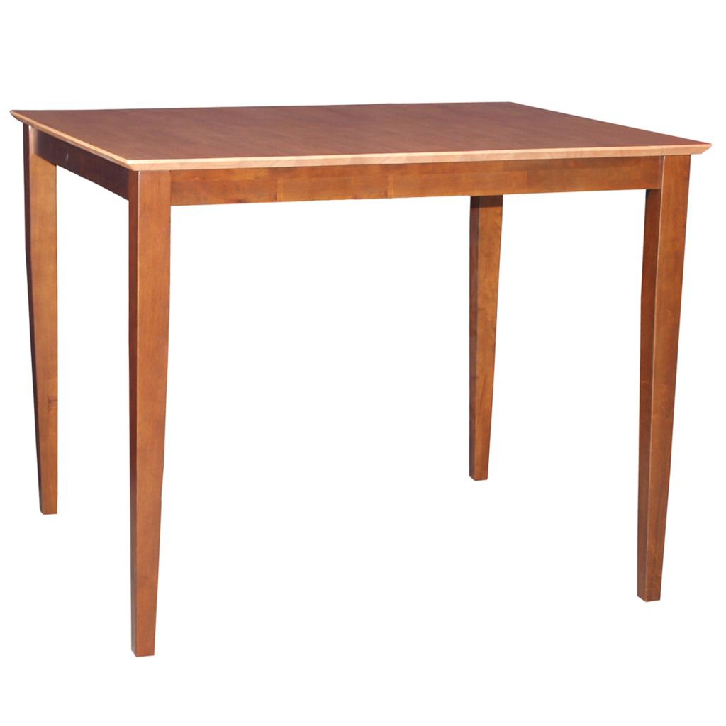 International Concepts Solid Wood Table with Shaker Legs in Cinnemon/Espresso  48 in x 30 in x 36 in