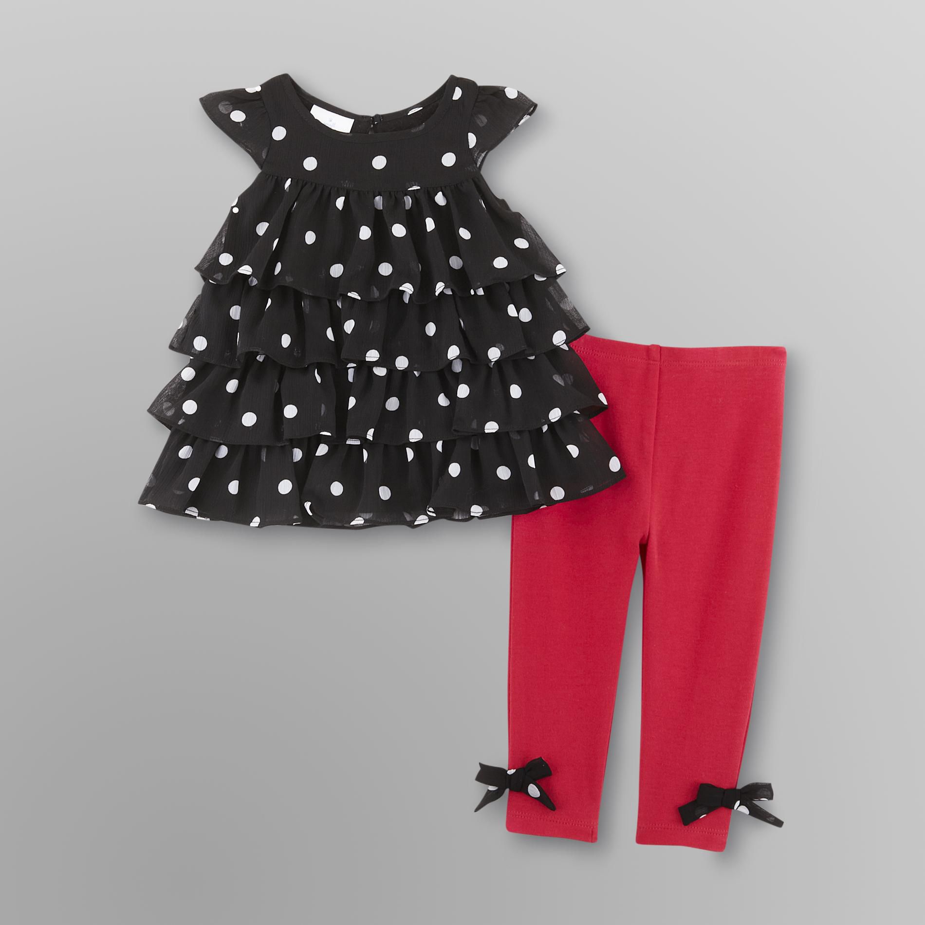 Small Wonders Infant Girl's Jumper & Leggings - Polka Dots