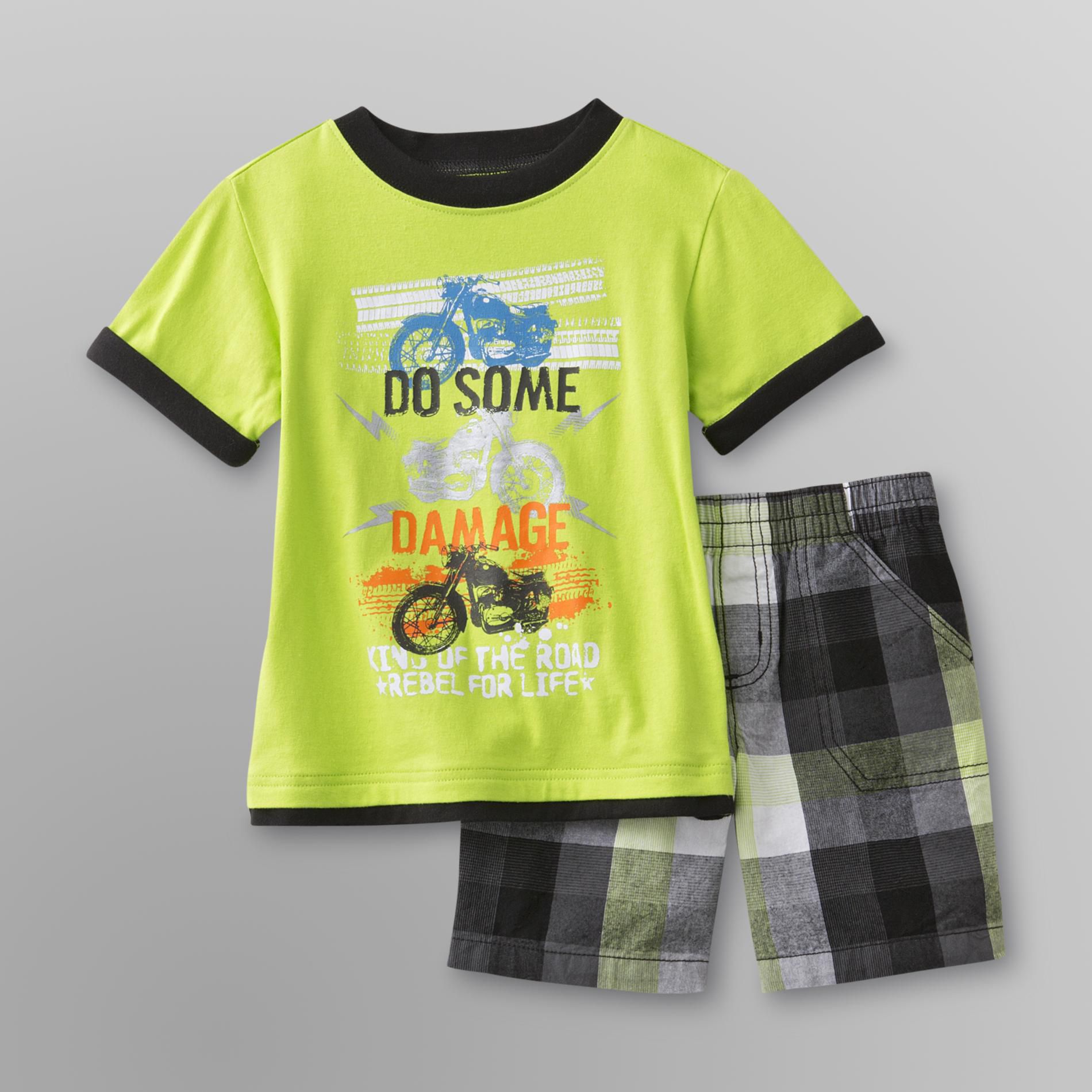 WonderKids Infant & Toddler Boy's T-Shirt & Shorts - Motorcycle