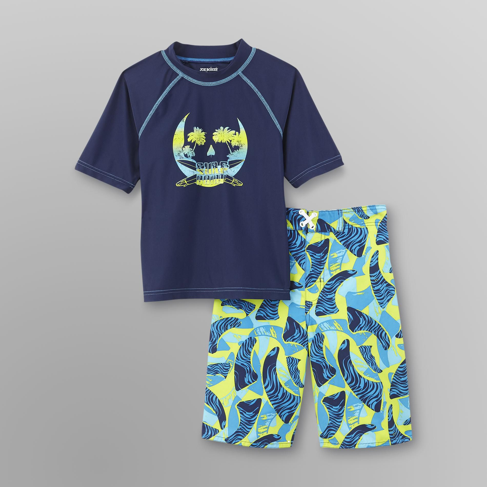 Joe Boxer Boy's Rash Guard Shirt & Swim Trunks - Surf Point