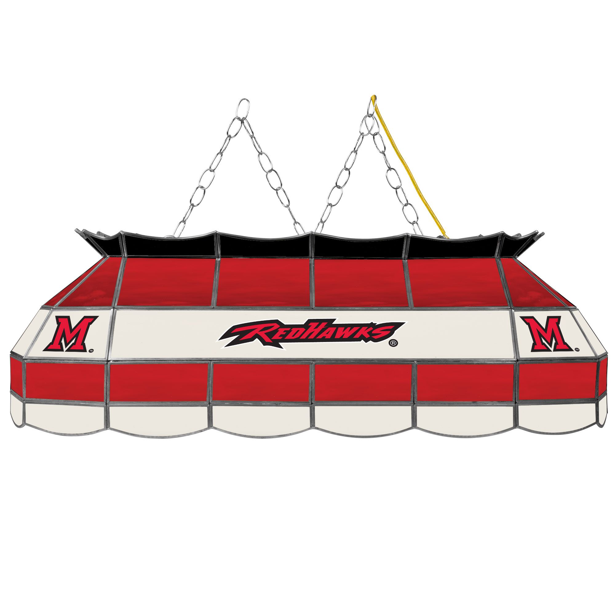 Miami University, Ohio 40 inch Stained Glass Tiffany Style Lamp