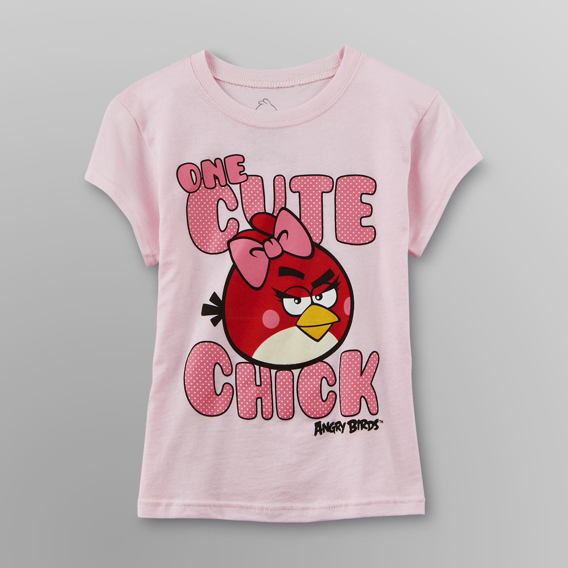 Angry Birds Girl&#8217;s Graphic Tee &#8216;One Cute Chick&#8217; Short Sleeve