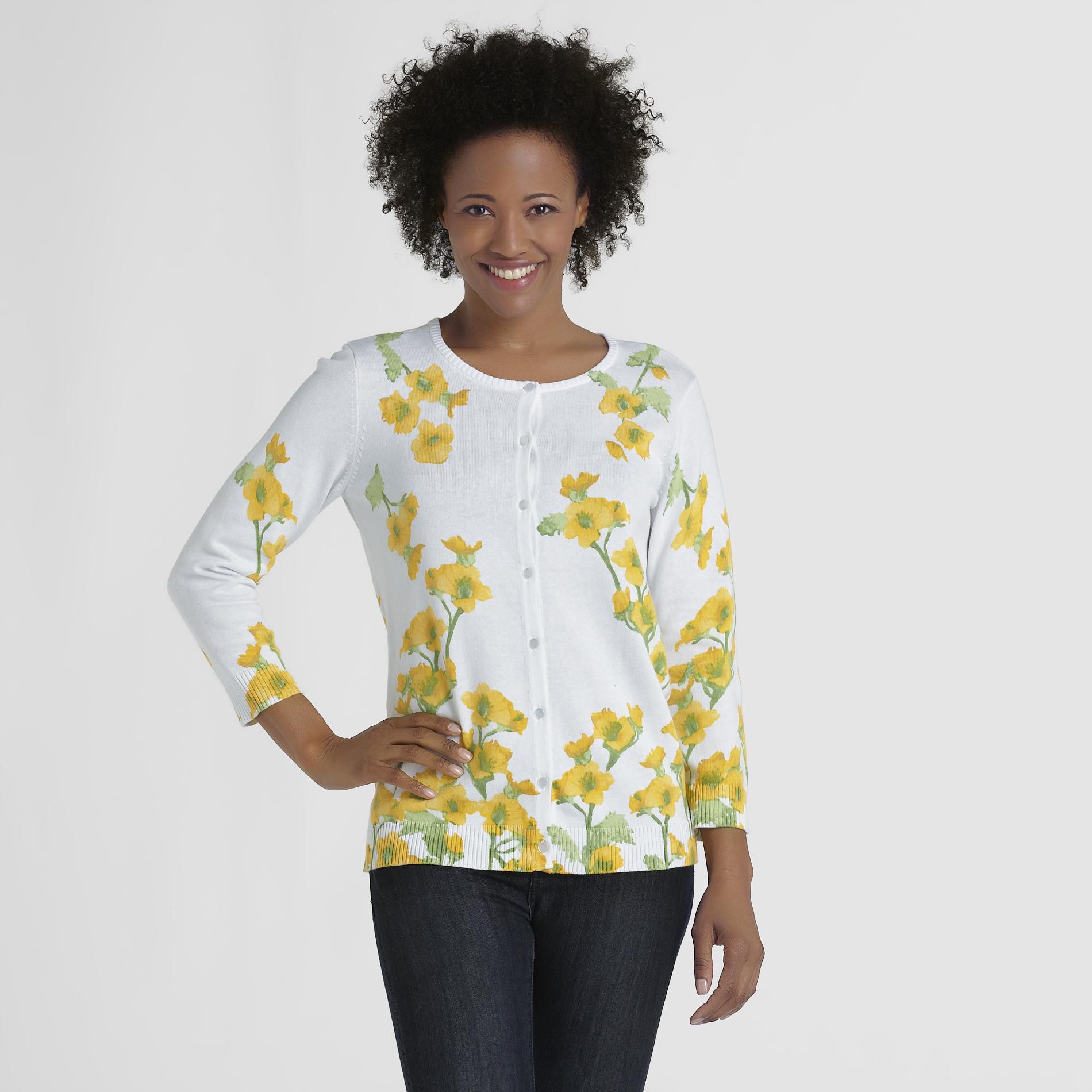 Laura Scott Women's Cardigan Sweater - Floral