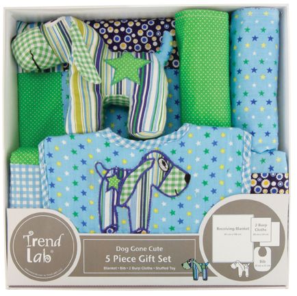 Trend Lab 5 Piece Gift Set  Dog Gone Cute   Baby   Baby Gifts   Gifts