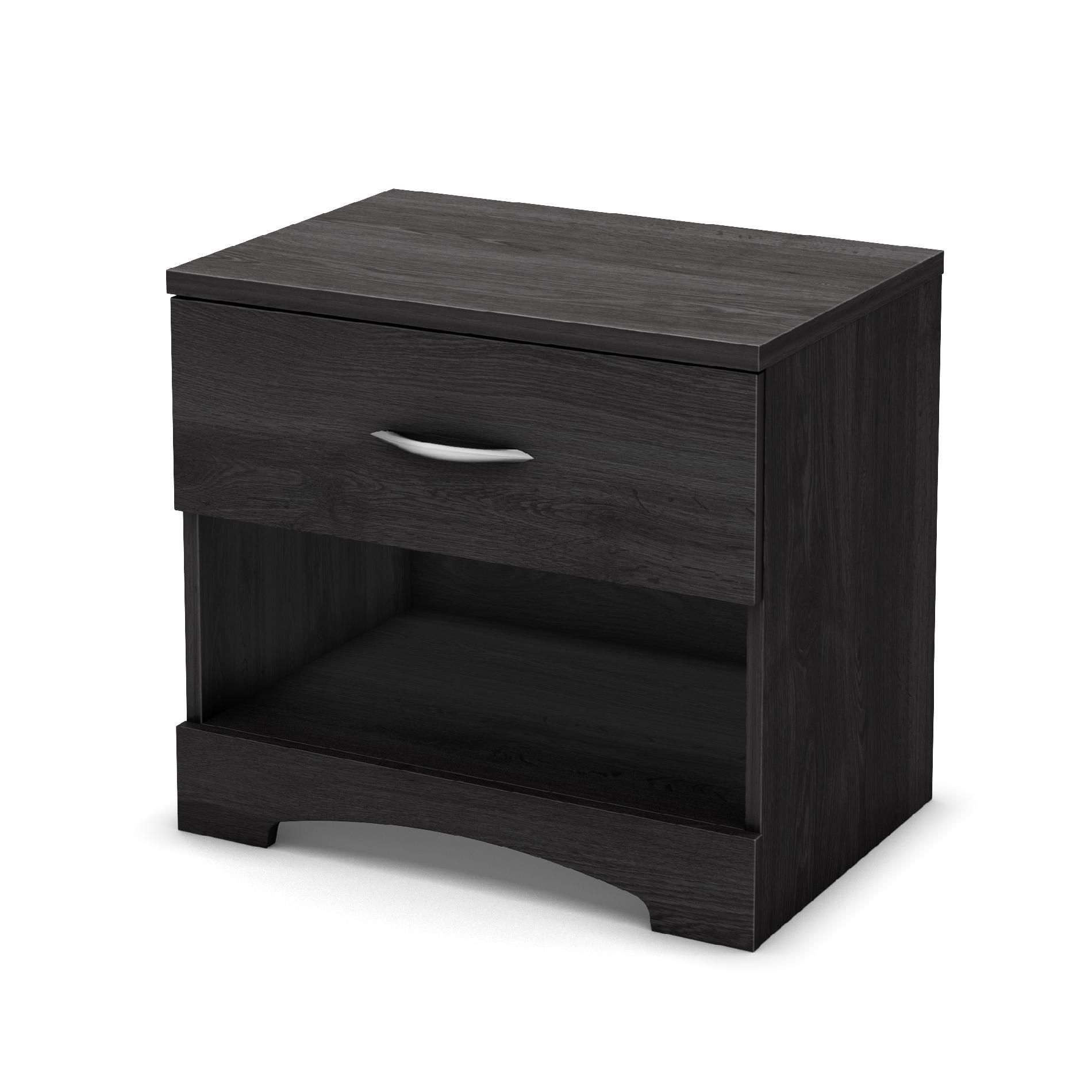 South Shore Step One 1-Drawer Nightstand, Gray Oak