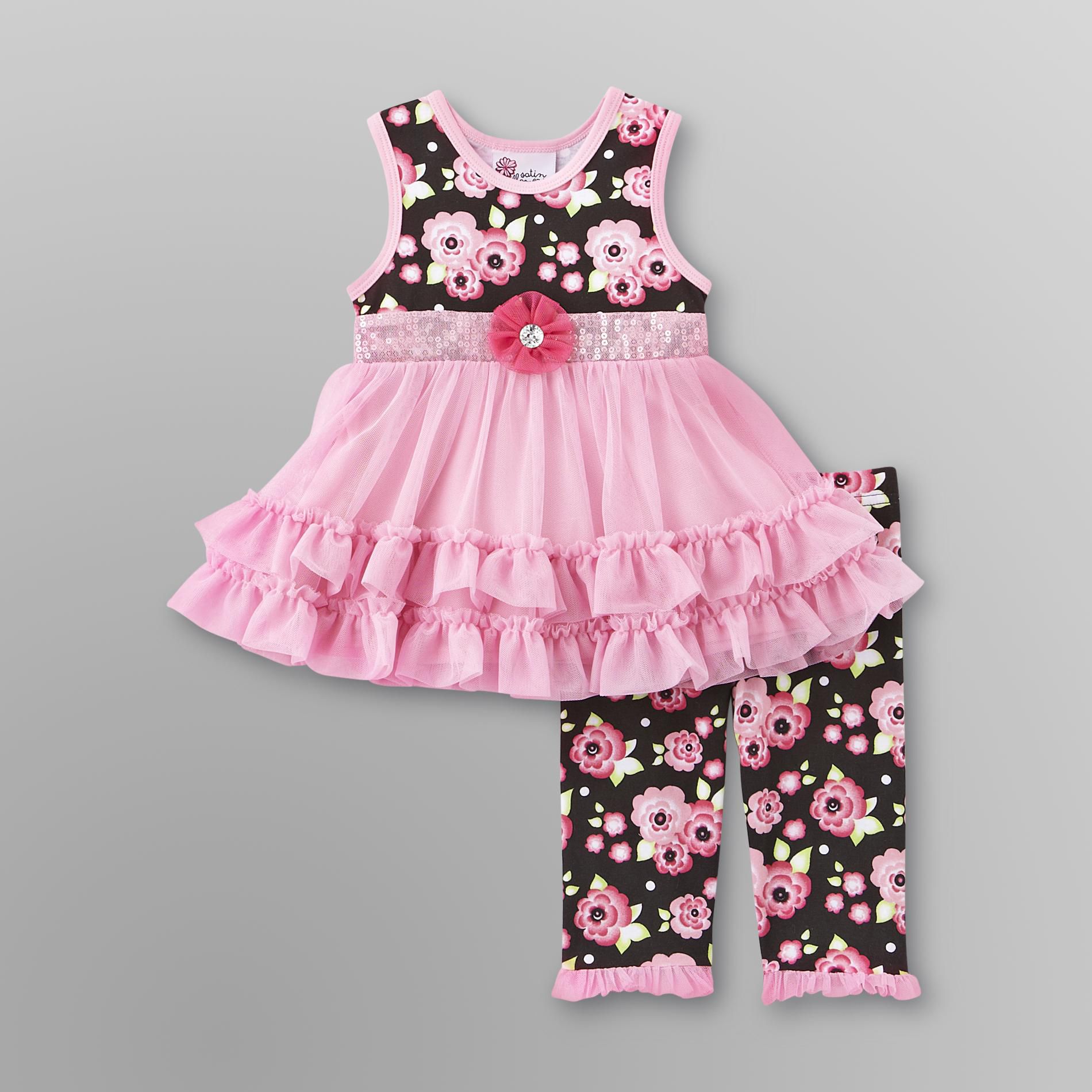 Infant & Toddler Girl's Tutu Dress & Leggings - Floral