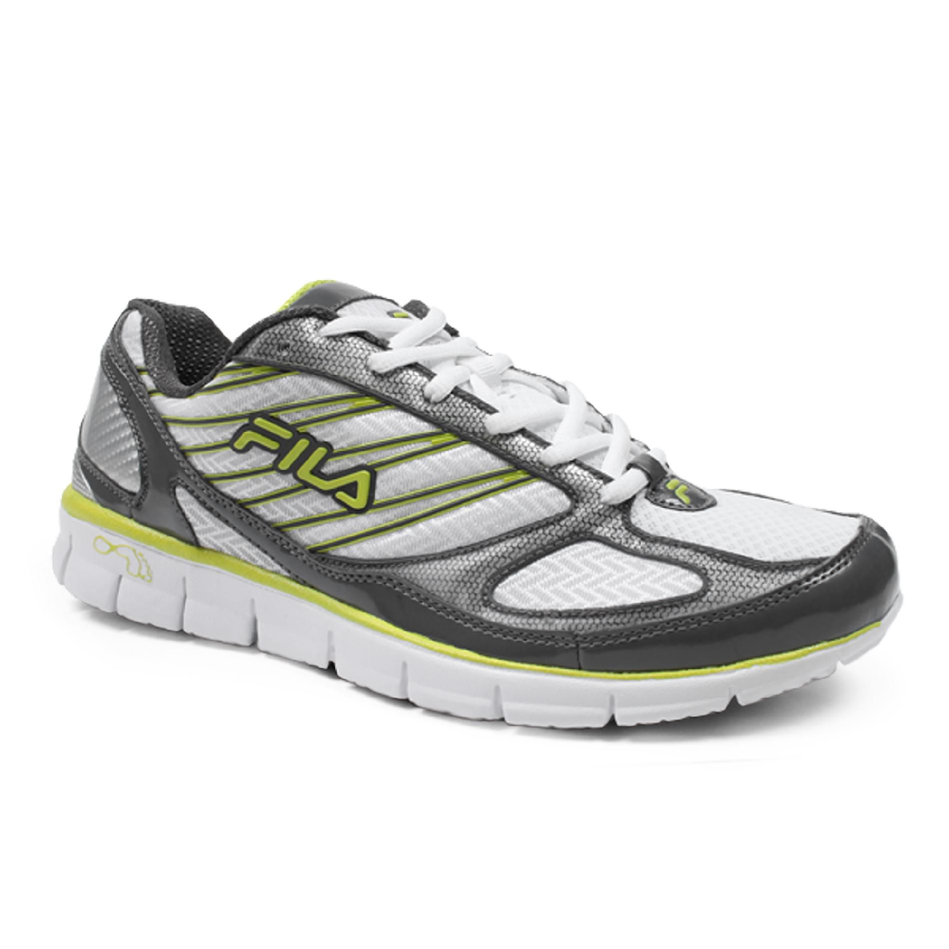 Fila Men's Athletic Shoe Memory 2A Advanced - White/Silver/Lime