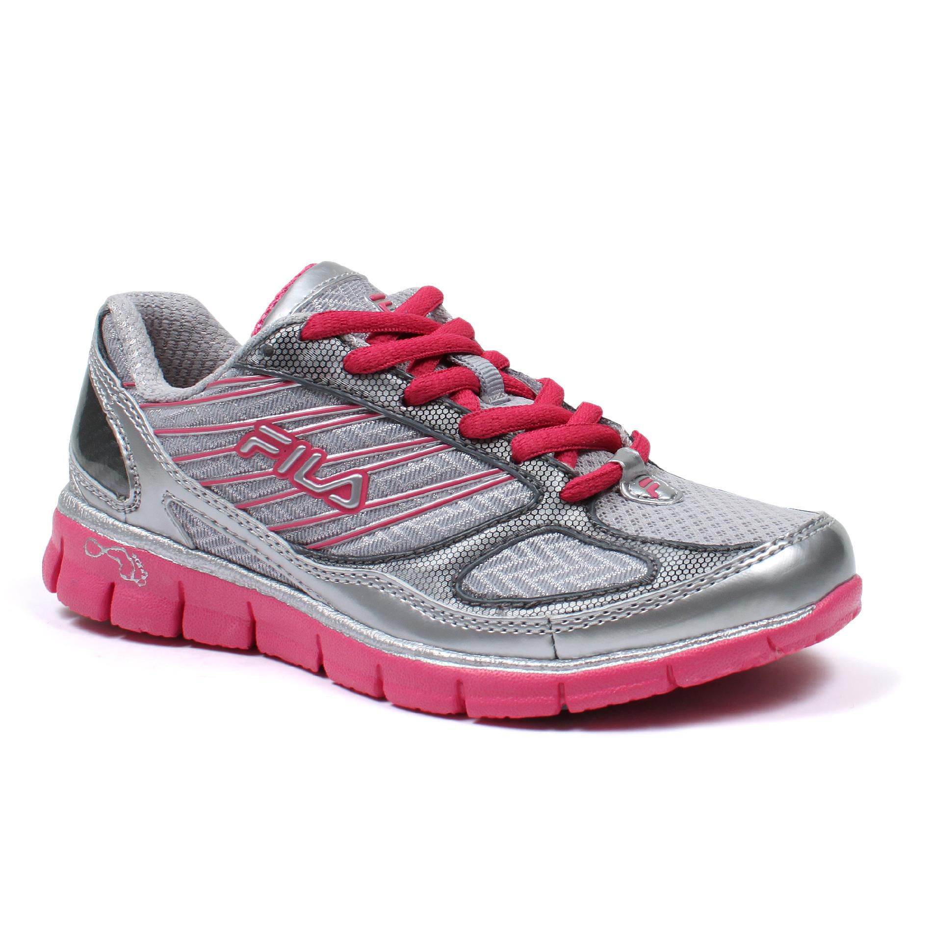 Fila Girl'sAthletic Shoe  2A Advanced - Silver/Pink/Gray