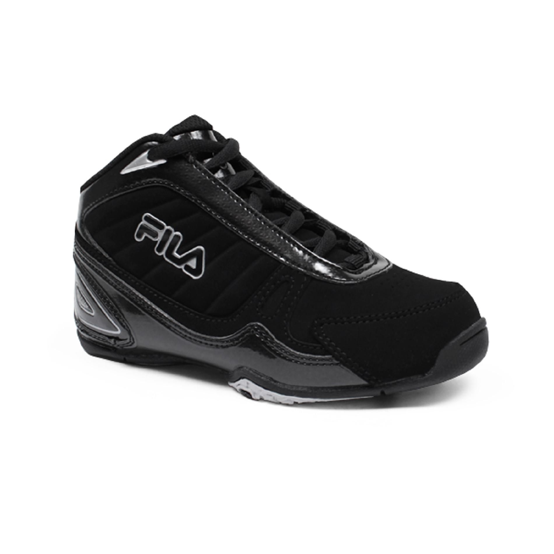 Fila Boy's Athletic Shoe DLS Game Ball - Black/Black/Silver