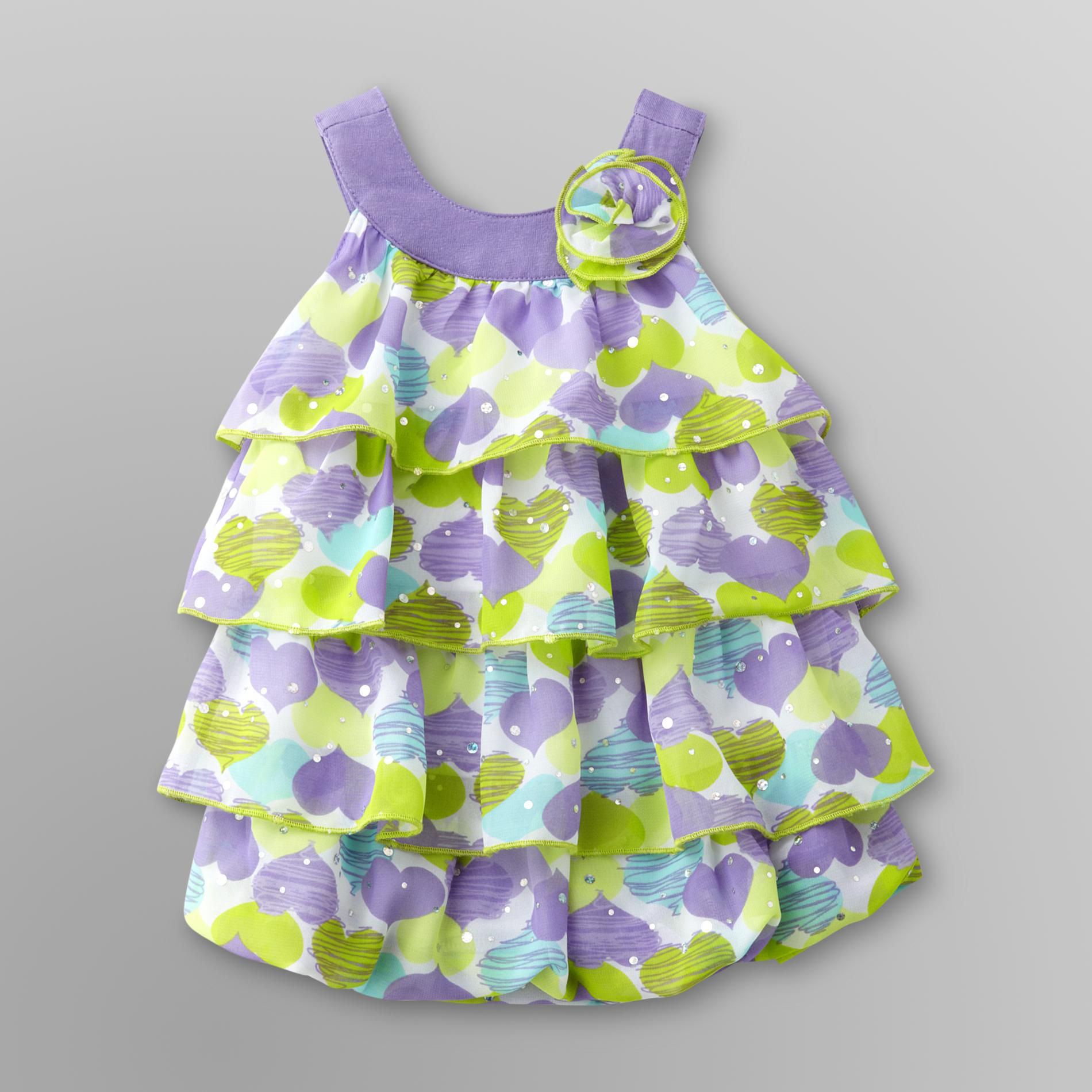 Small Wonders Infant Girl's Chiffon Dress - Hearts