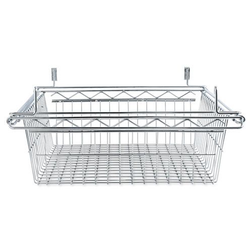 Alera Basket For Wire Shelving, 18w x 18d x 8h, Silver