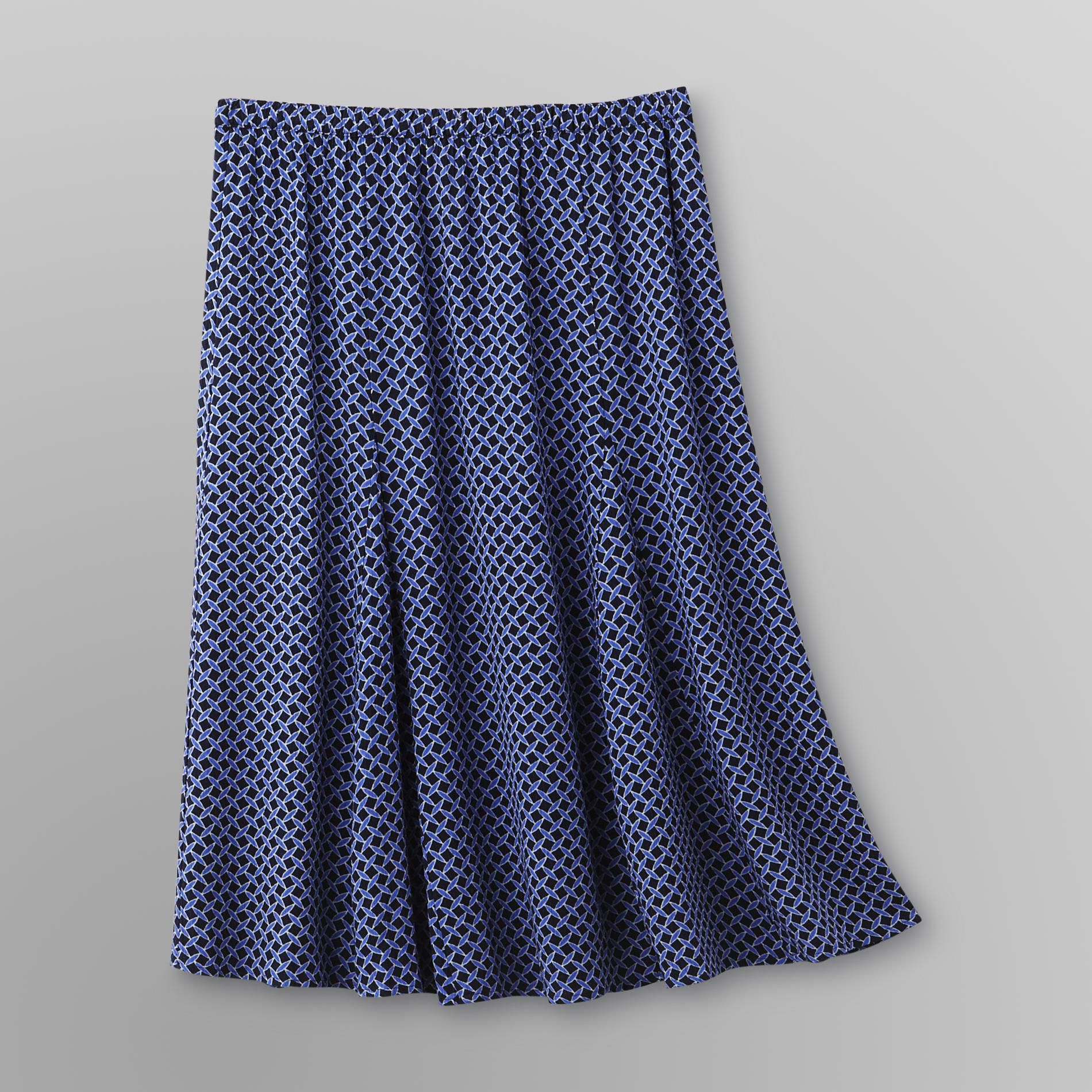 Jaclyn Smith Women's Crepon Skirt - Geometric