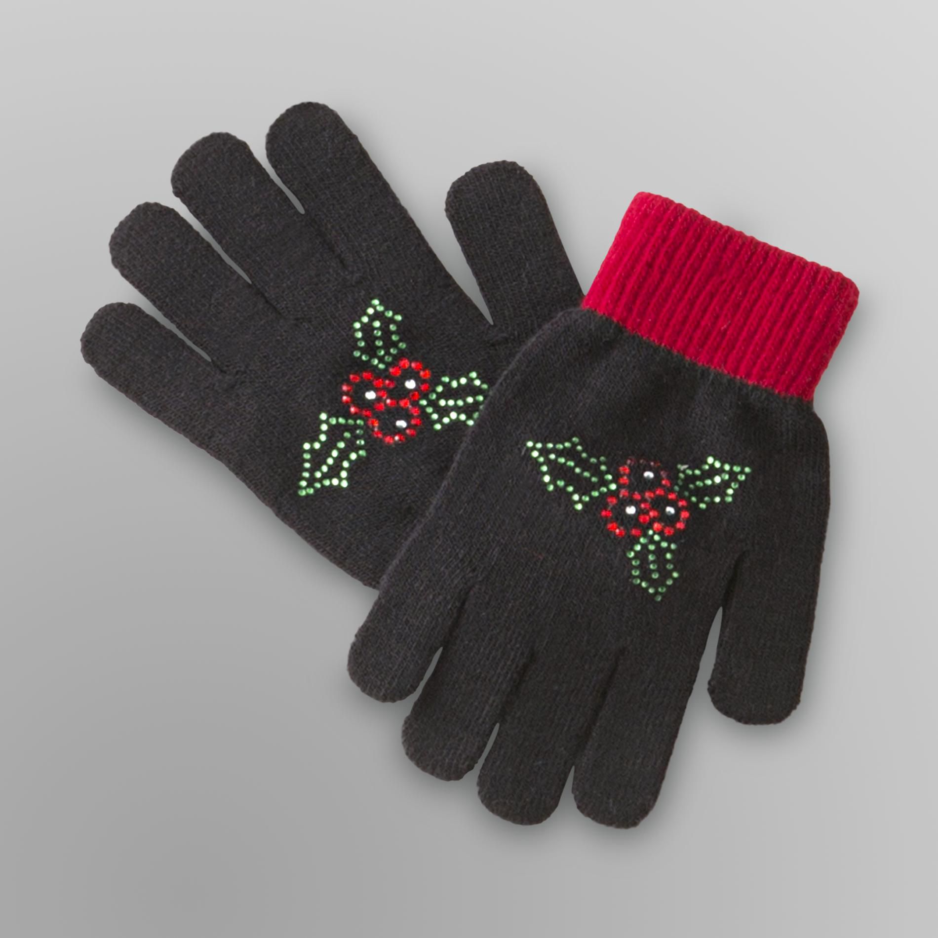 Joe Boxer Women's Stretch Knit Gloves - Mistletoe