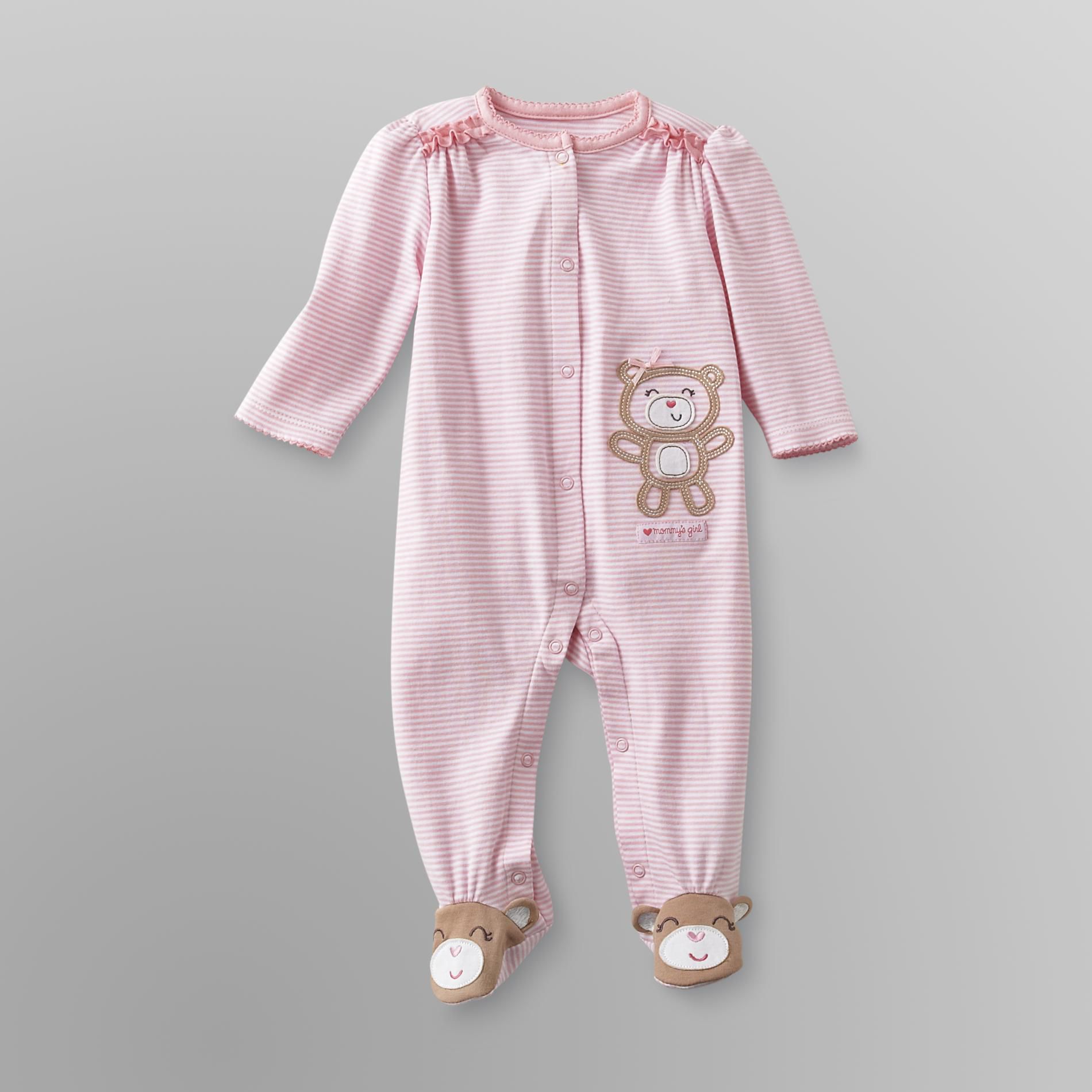 Little Wonders Newborn Girl's Sleeper Pajamas