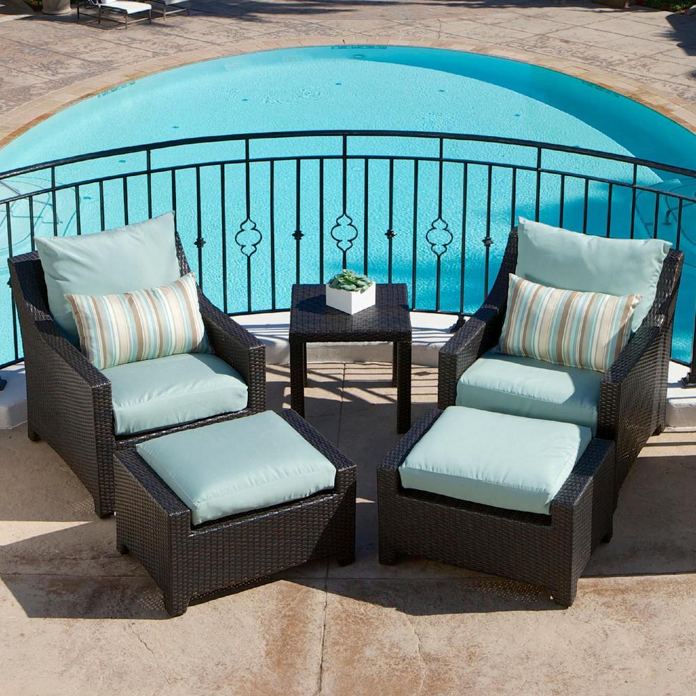 RST Brands Bliss™ 5-Piece Club Chairs and Ottomans Set