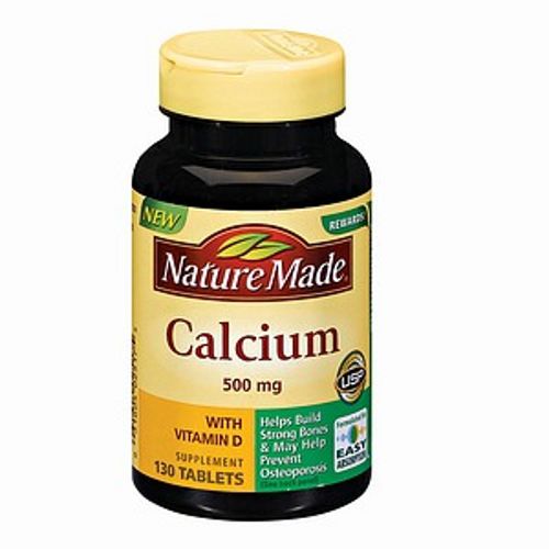 Nature Made Calcium Tablets 500mg, 130 Count Tablets