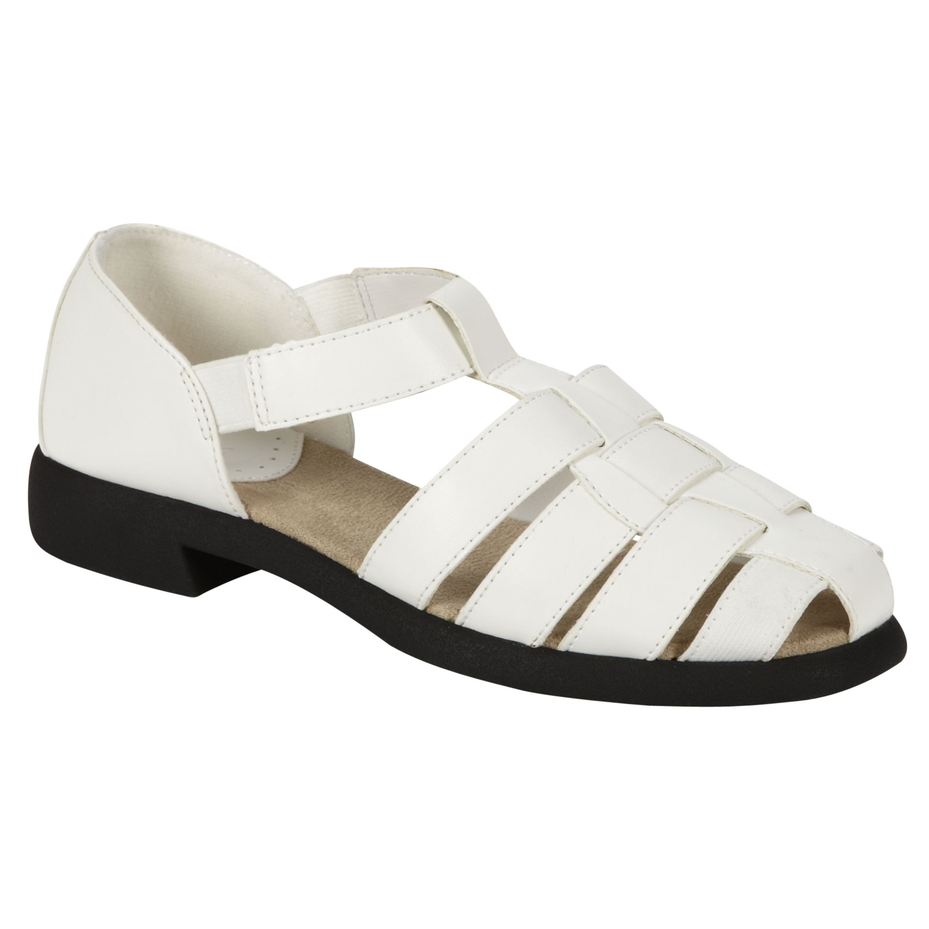 Basic Editions Women's Fisherman Sandal Deonna Wide Width - White