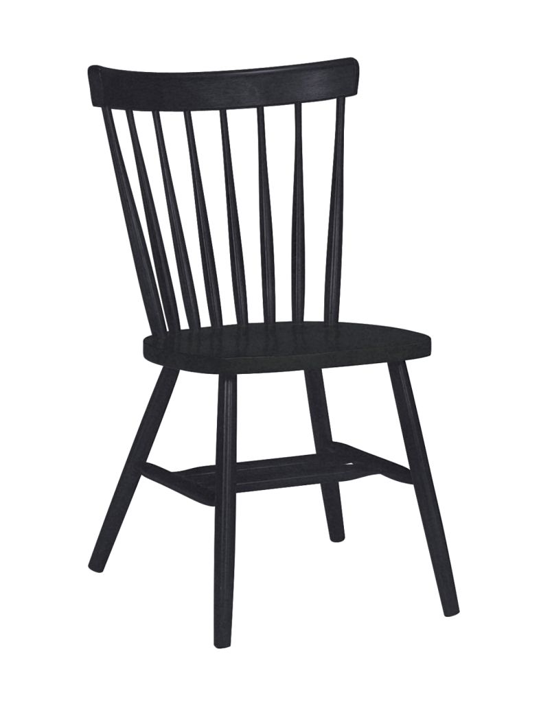 International Concepts Copenhagen Chair with Plain Legs in Black