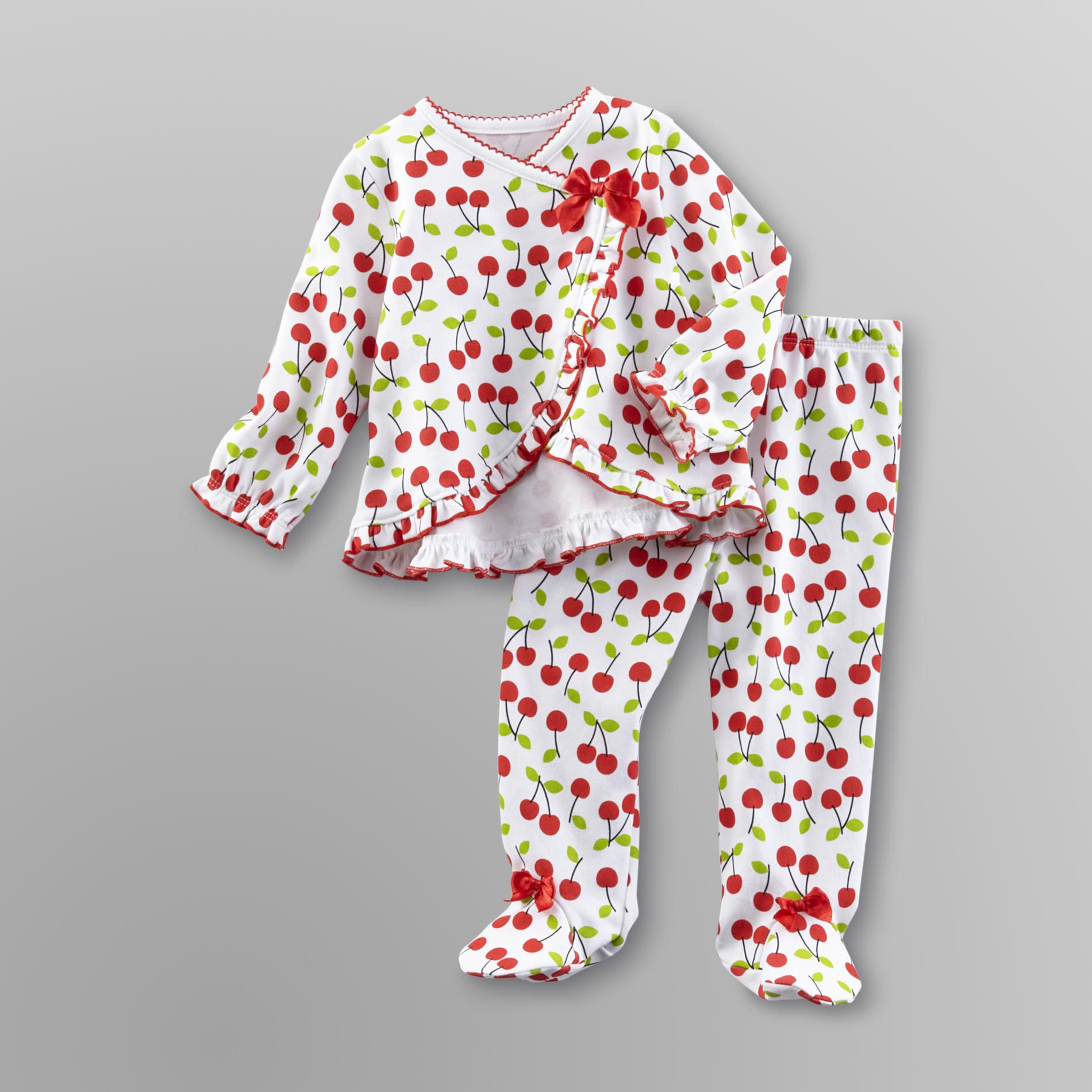 Welcome to the World Infant Girl's Wrap Pajamas - Cherries