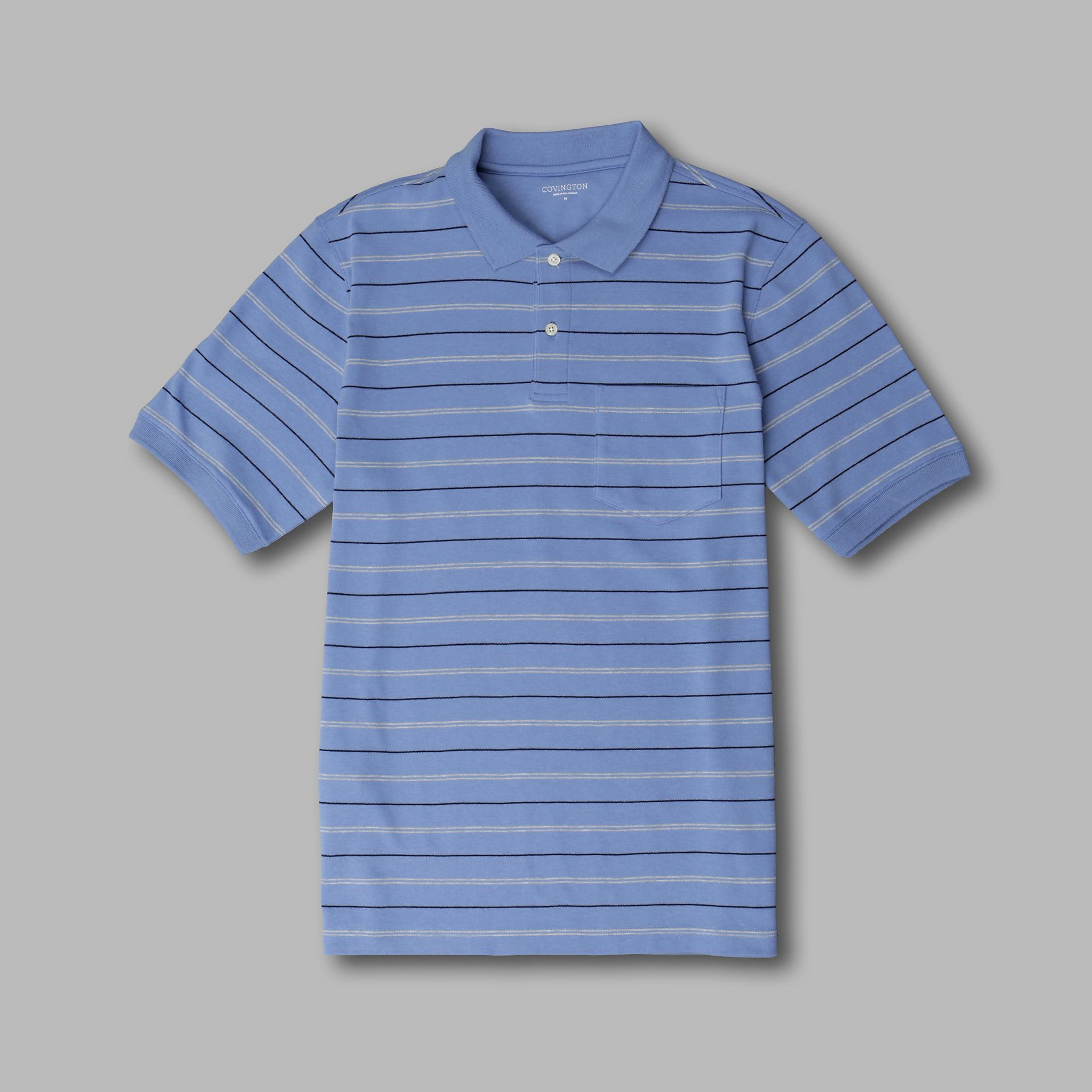 Covington Men&#8217;s Short Sleeve Striped Polo