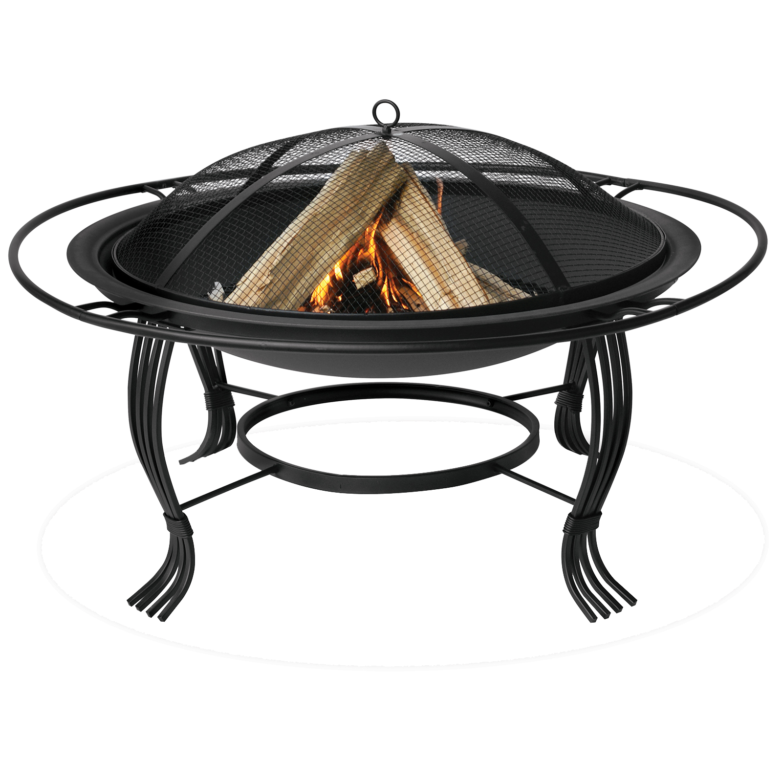 UniFlame Black Outdoor Firebowl With Outer Ring *Limited Availability
