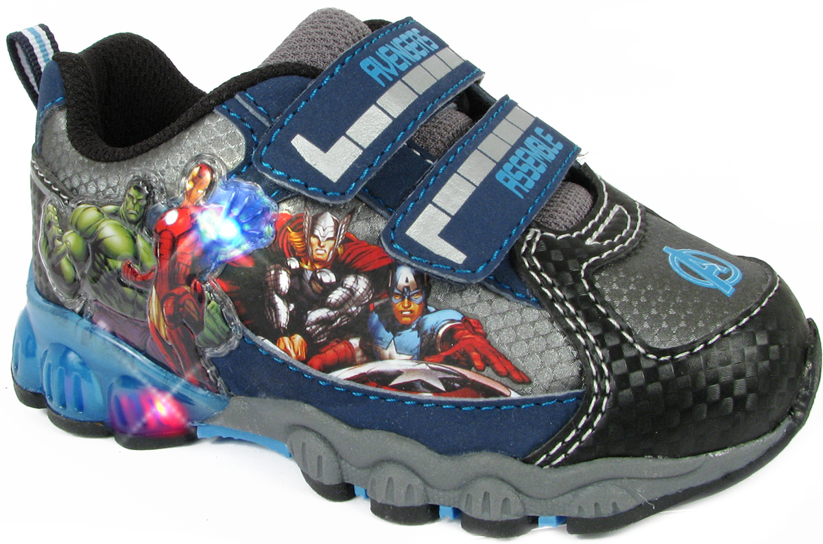 Character Toddler Boy's Avengers Athletic Shoe - Black/Grey/Blue