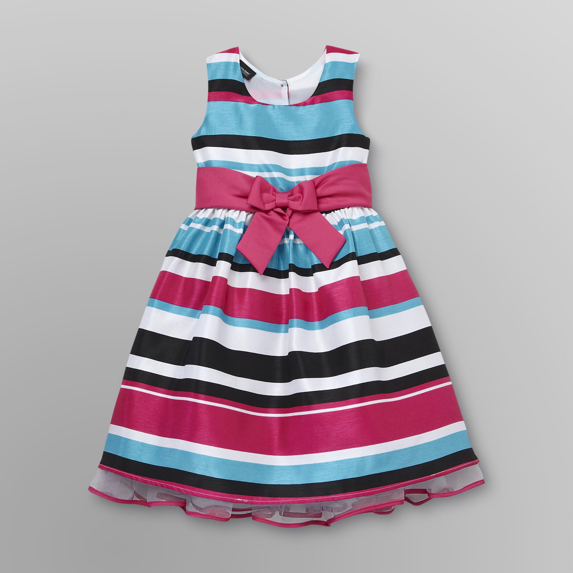 Holiday Editions Girl's Party Dress - Striped
