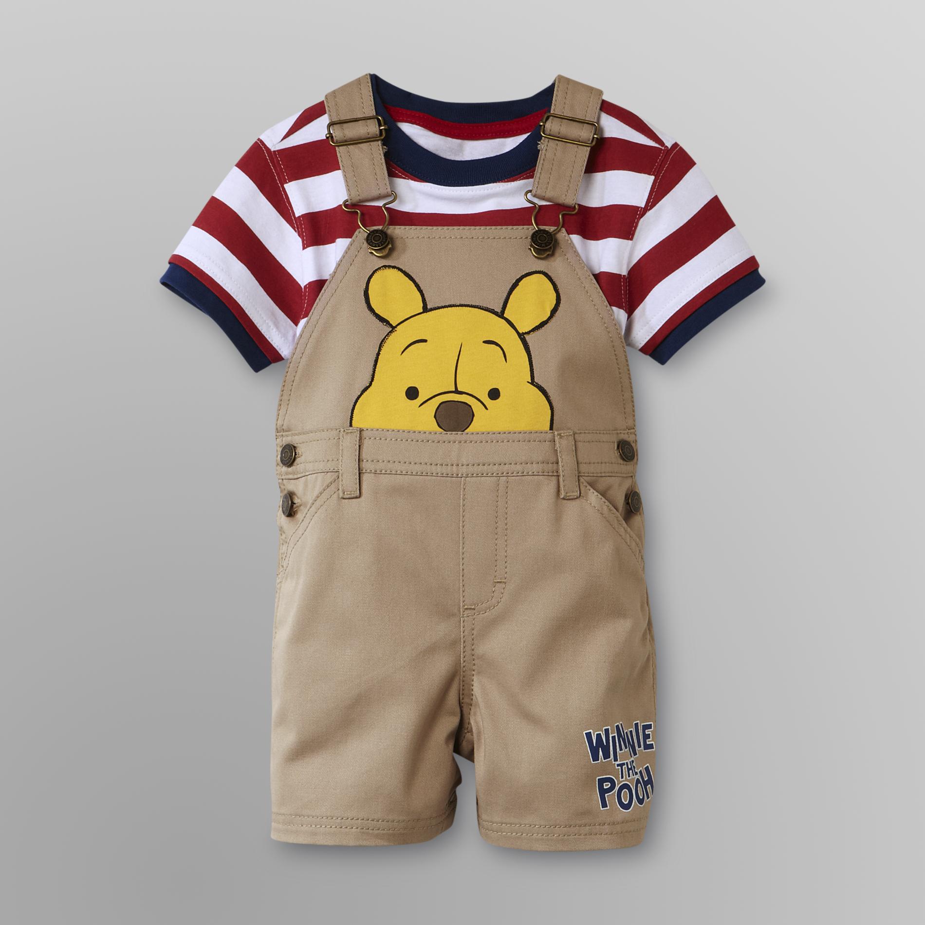 Disney Winnie The Pooh Infant Boy's Overalls Shorts Set