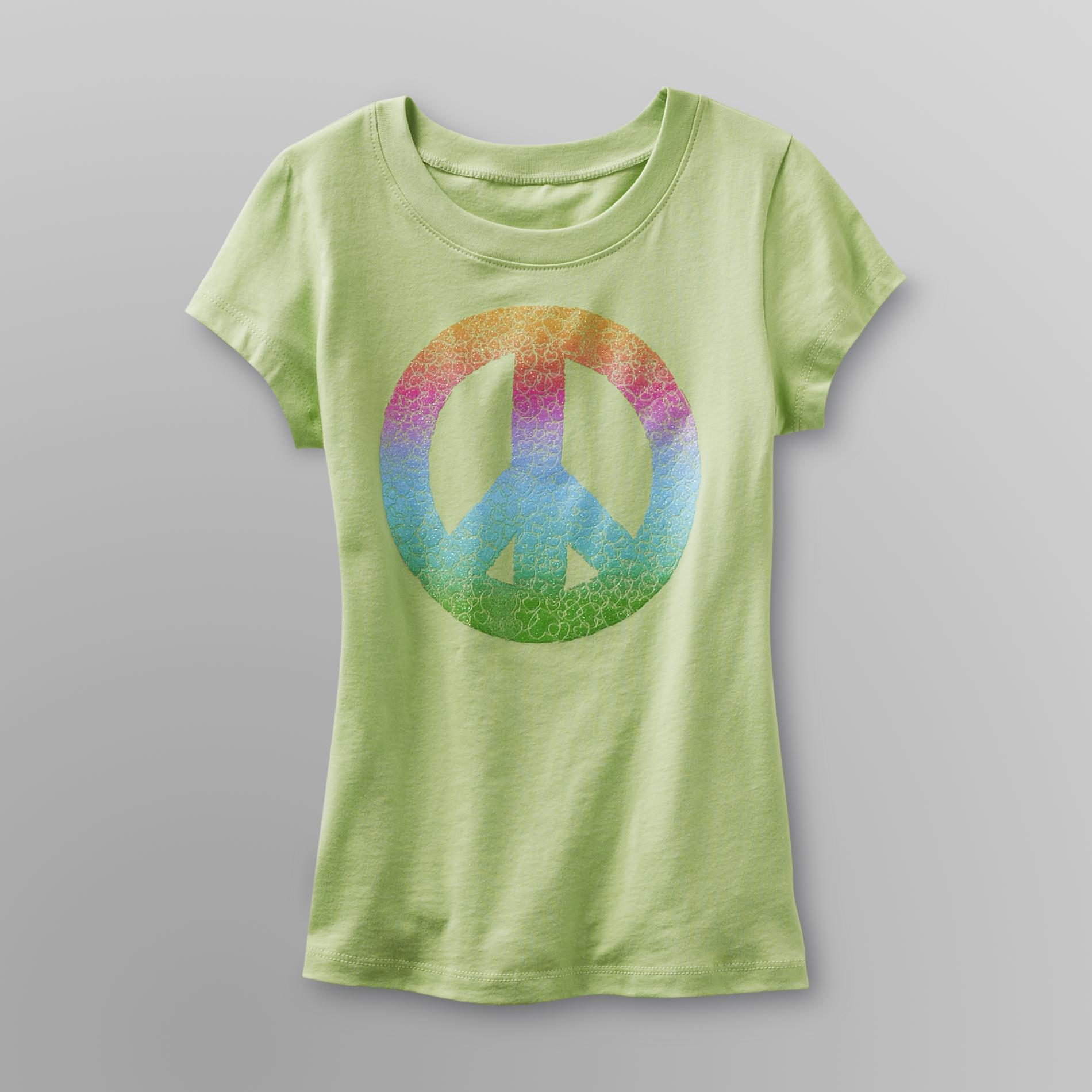 Route 66 Girl's Graphic T-Shirt - Peace Symbol