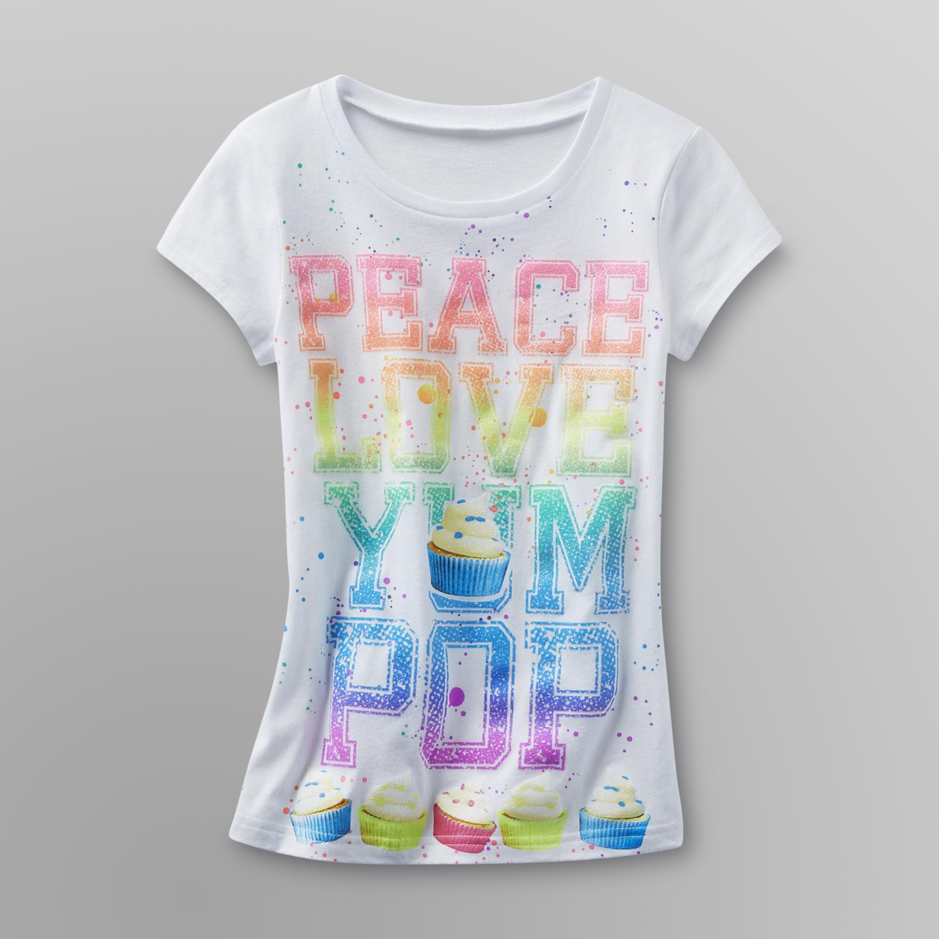 Yum Pop Girl's Graphic Scented T-Shirt - Peace/Love