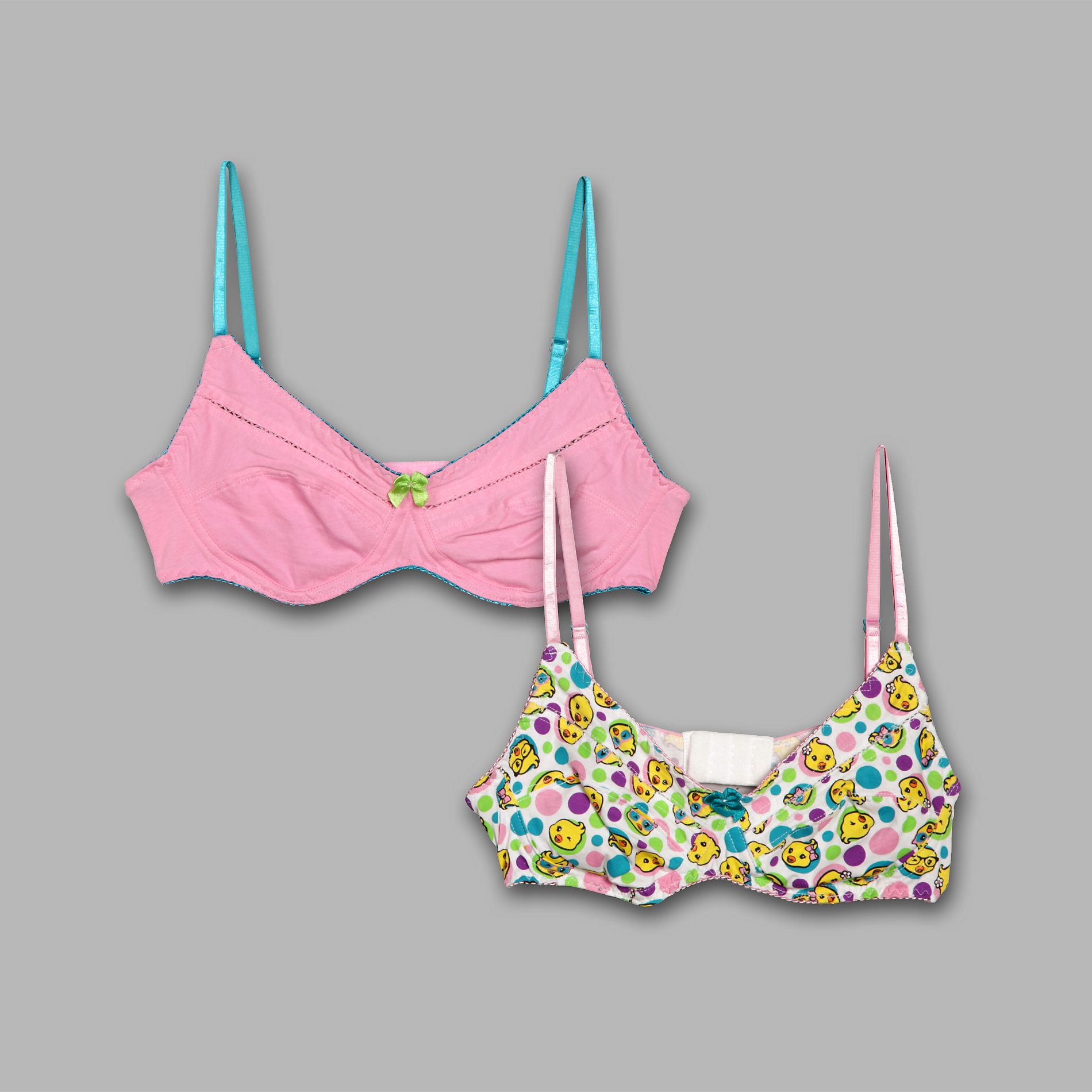 Joe Boxer Girl's 2 Pk 'Dots' Soft Cup Bras, Size: 36, Multi-color Joe Boxer Girl's 2 Pk 'Dots' Soft Cup Bras, Size: 36, Multi-color