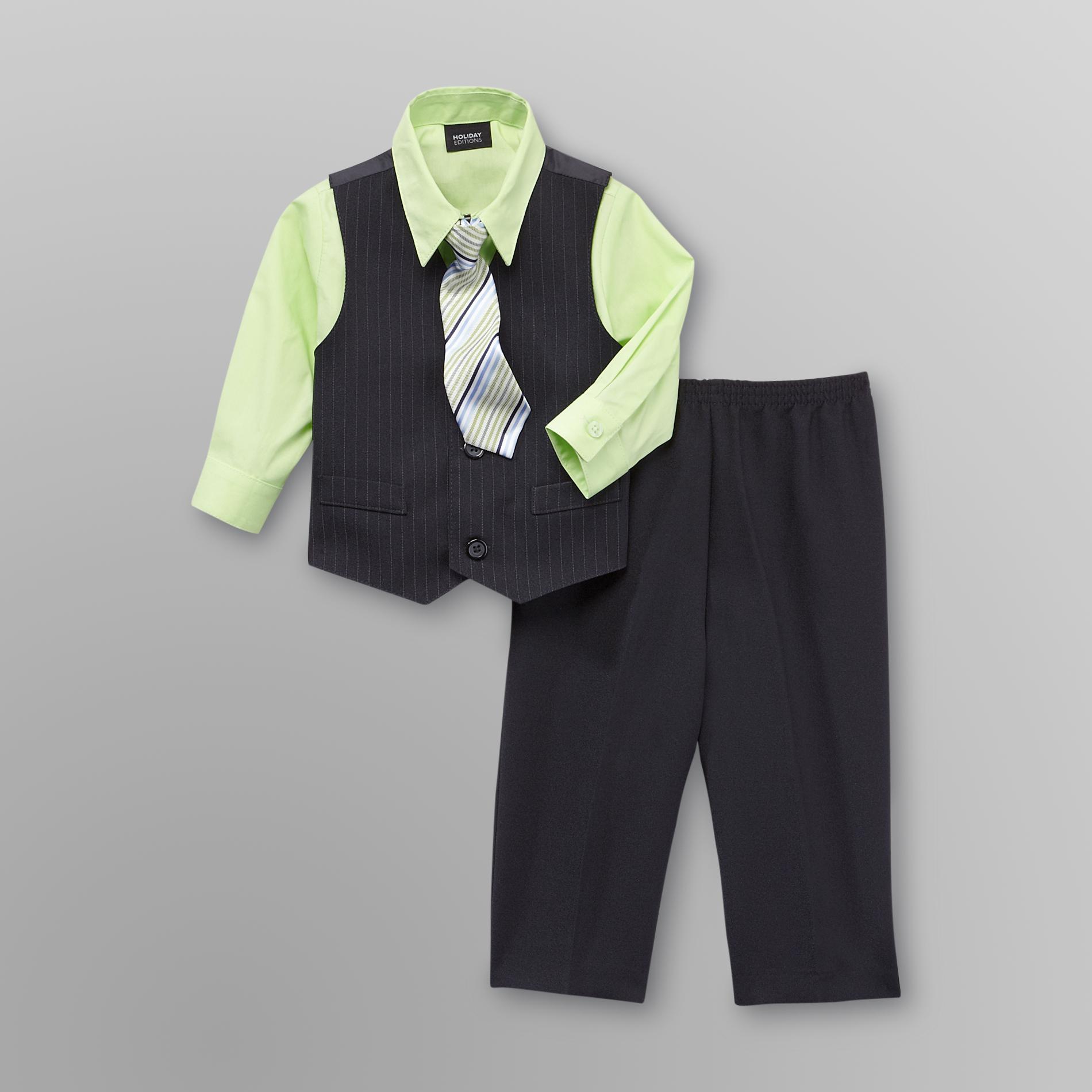 Holiday Editions Infant & Toddler Boy's Vest  Dress Shirt  Necktie & Pants
