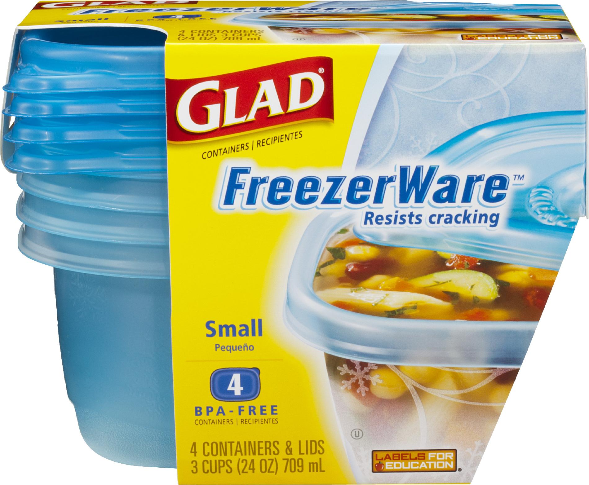 Glad Freezerware Containers And Lids Small