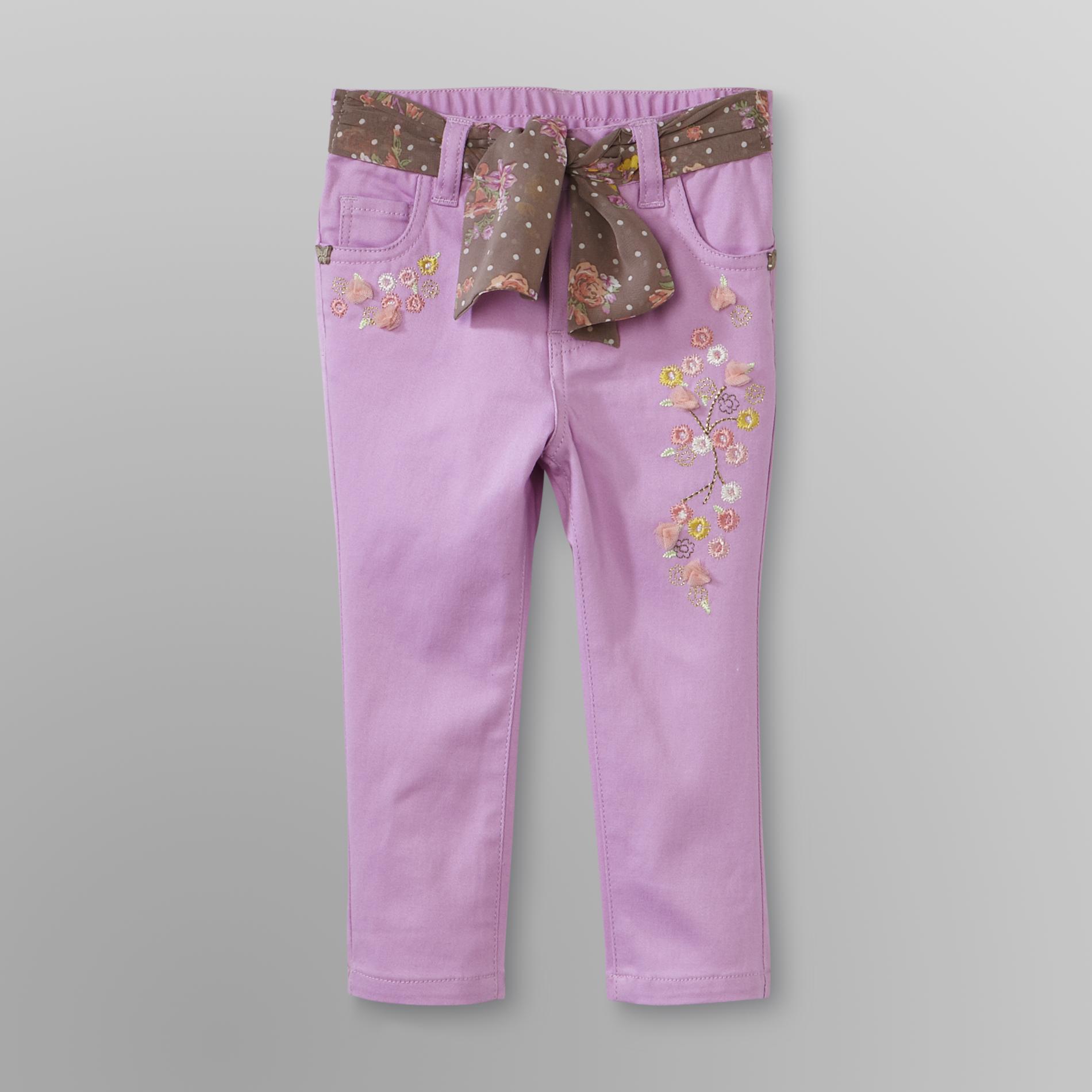 Route 66 Infant & Toddler Girl's Embroidered Colored Jeans