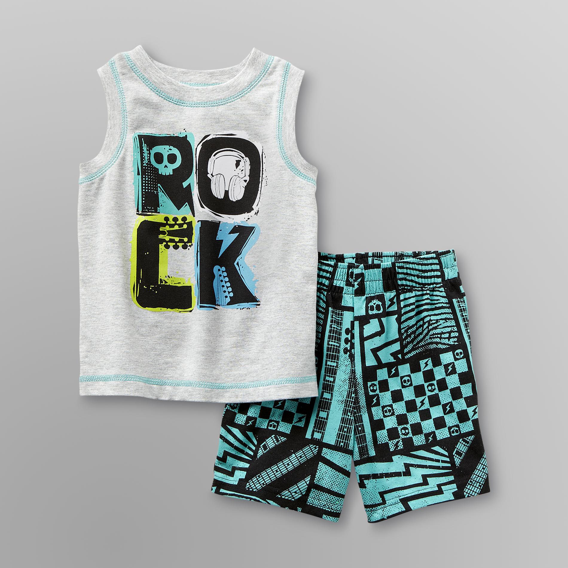 WonderKids Infant & Toddler Boy's Tank Top & Shorts - Rock