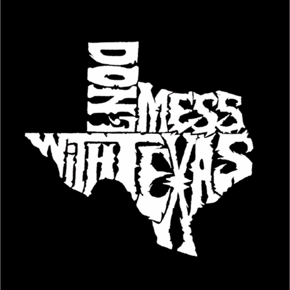 Los Angeles Pop Art Men's Word Art Hoodie- Don't Mess With Texas
