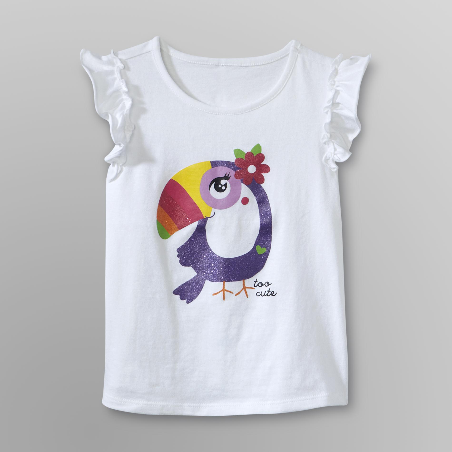 WonderKids Toddler Girl's Ruffled T-Shirt - Toucan