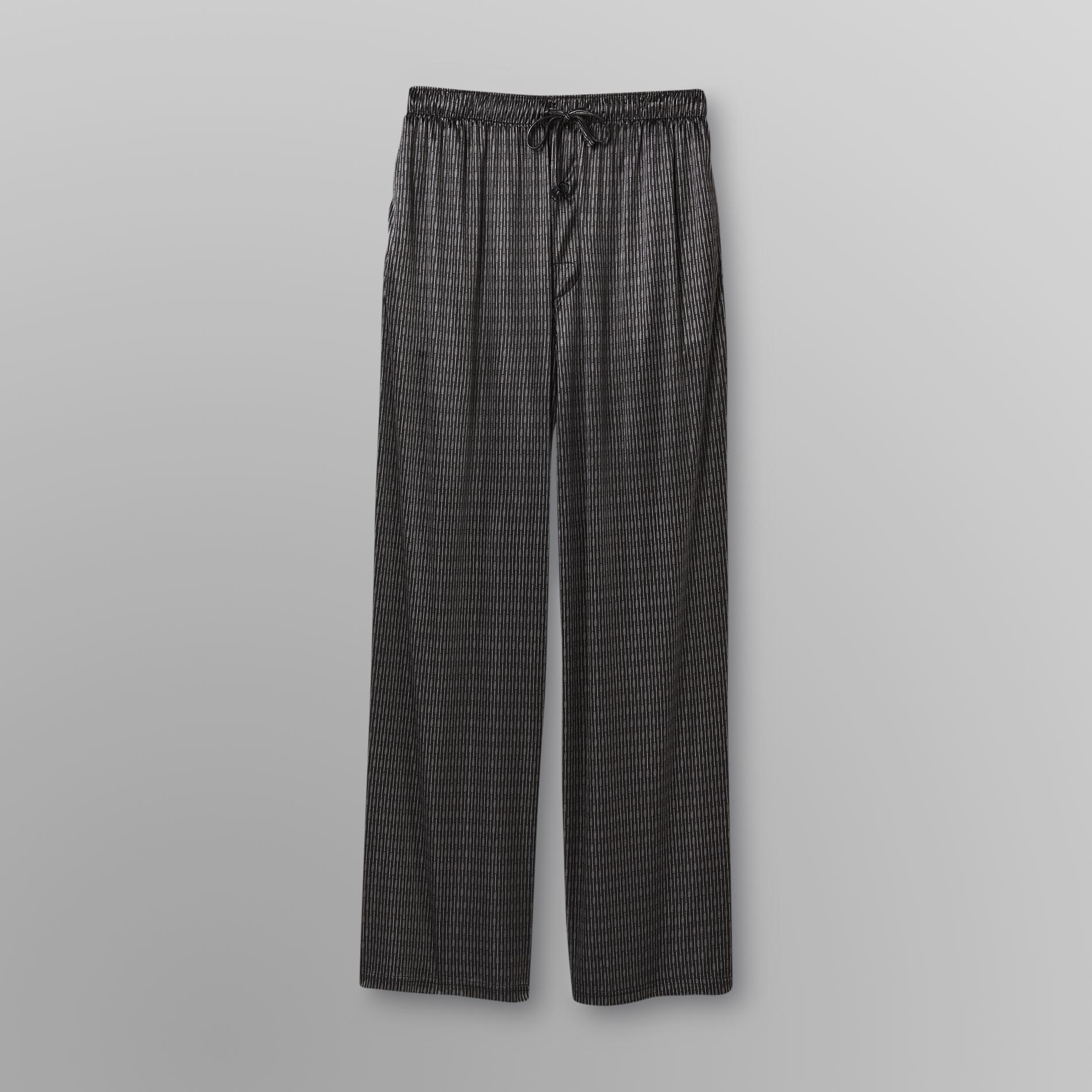 Basic Editions Men's Satin Pajama Pants Striped