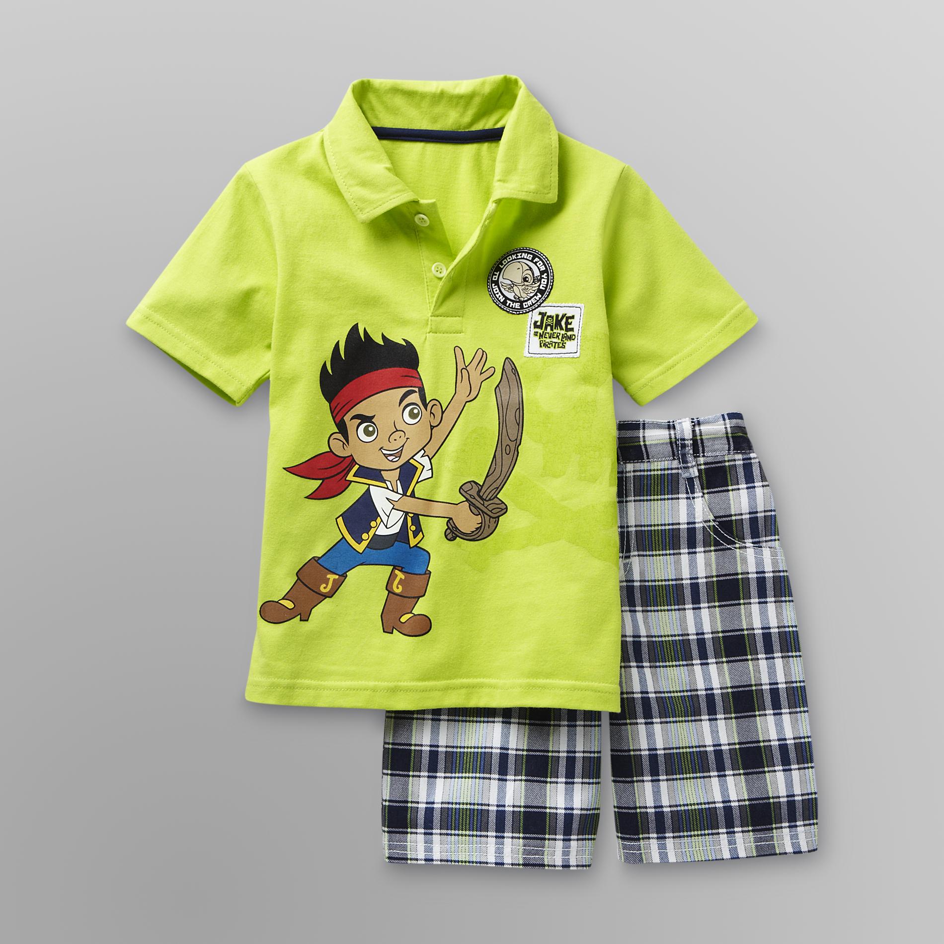 Disney Jake/Pirates Toddler Boy's Polo Shirt & Shorts