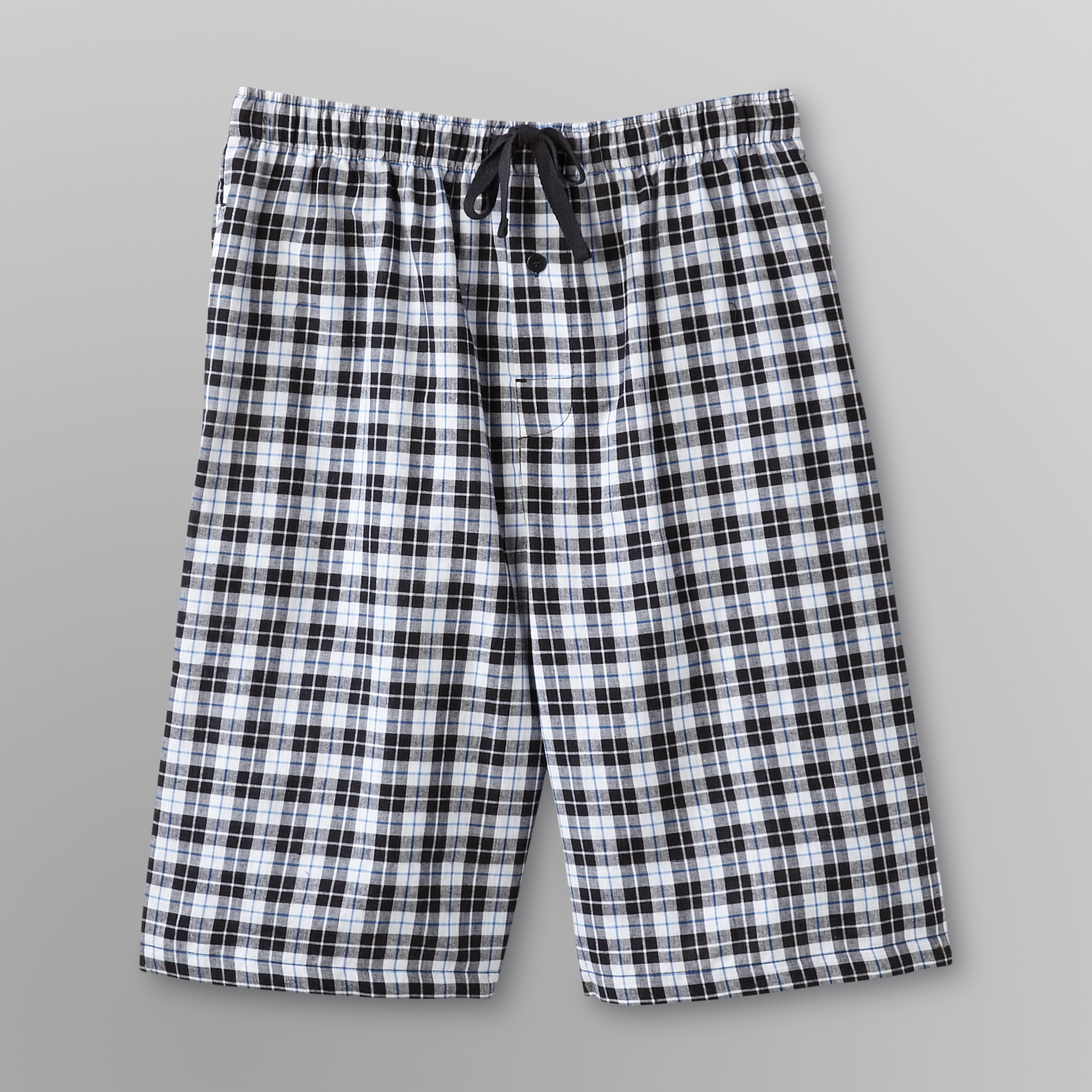 Basic Editions Men's Poplin Pajama Shorts - Plaid