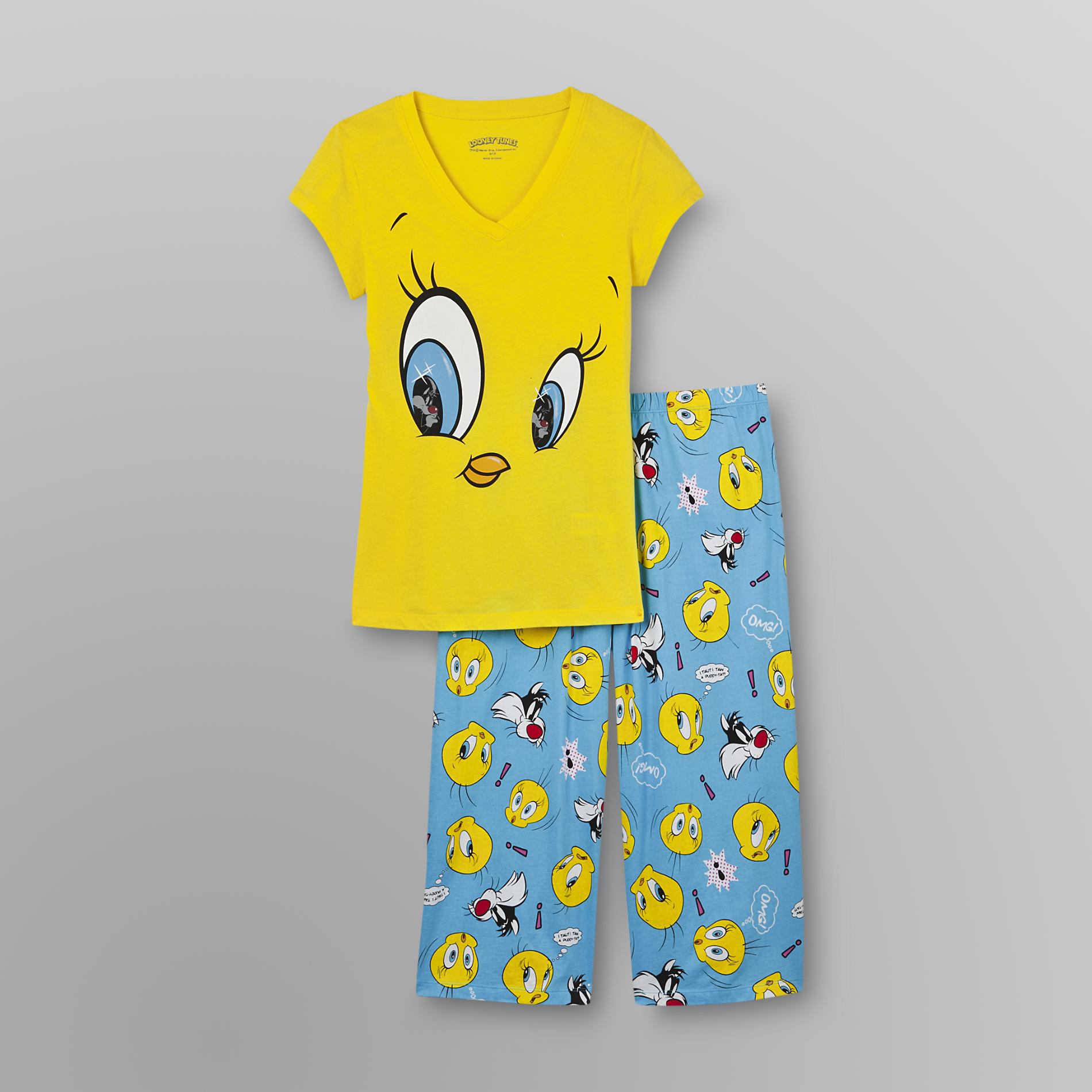 Warner Brothers Tweety Bird Women's Pajamas - Capri