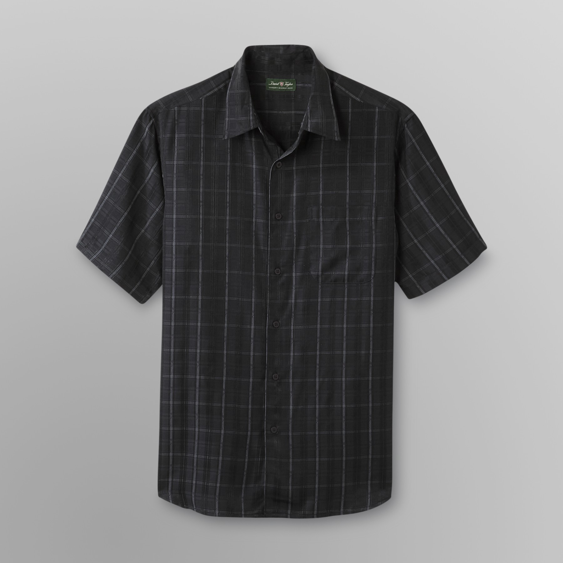 David Taylor Collection Men's Short-Sleeve Shirt - Plaid Microfiber