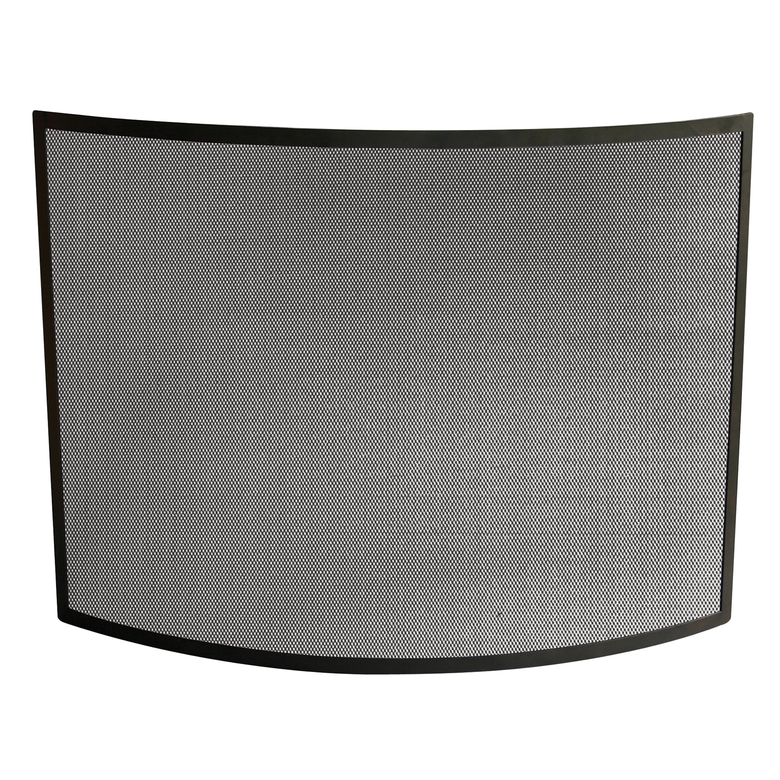 UniFlame Single Panel Curved Black Wrought Iron Screen