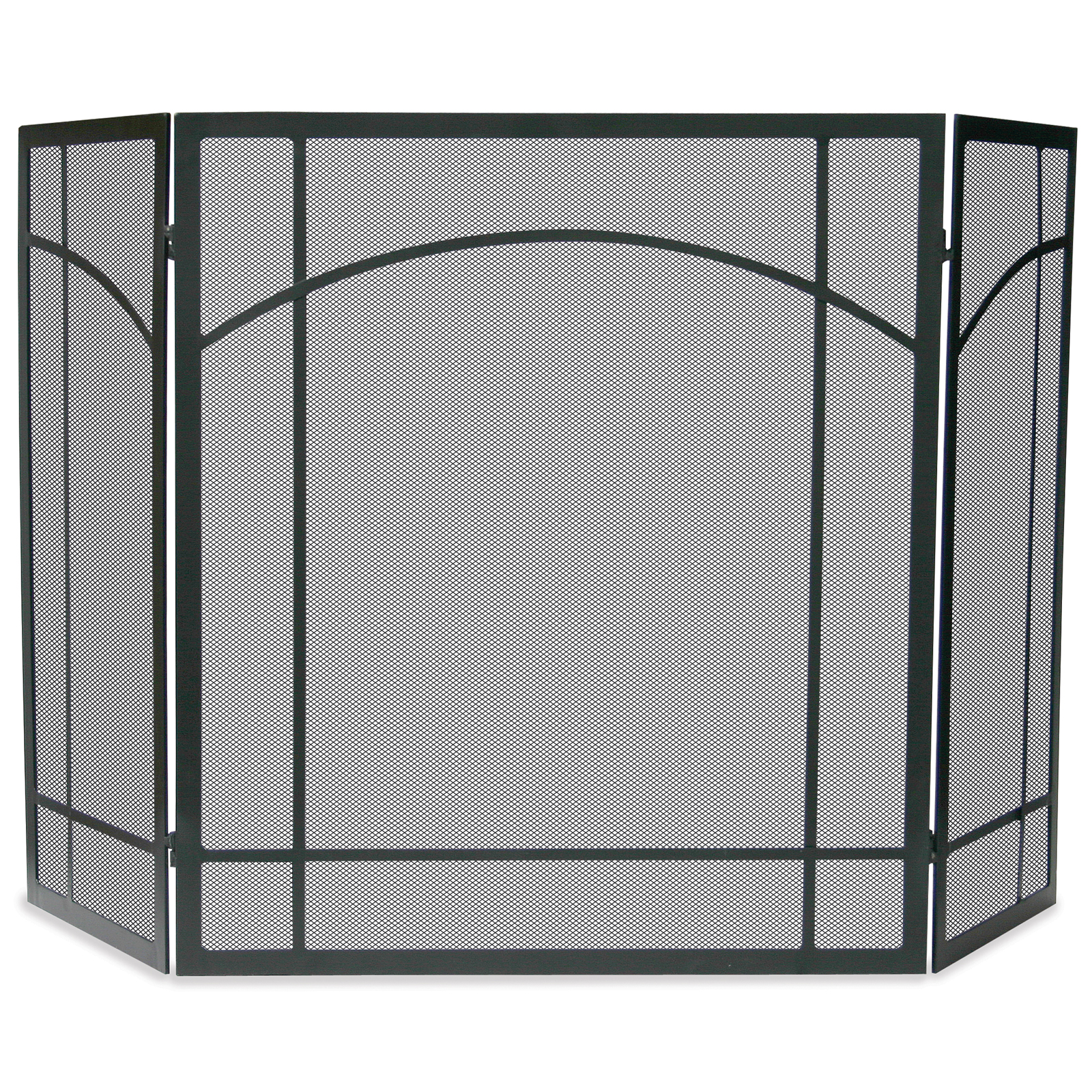 UniFlame 3 Fold Black Wrought Iron Mission Screen