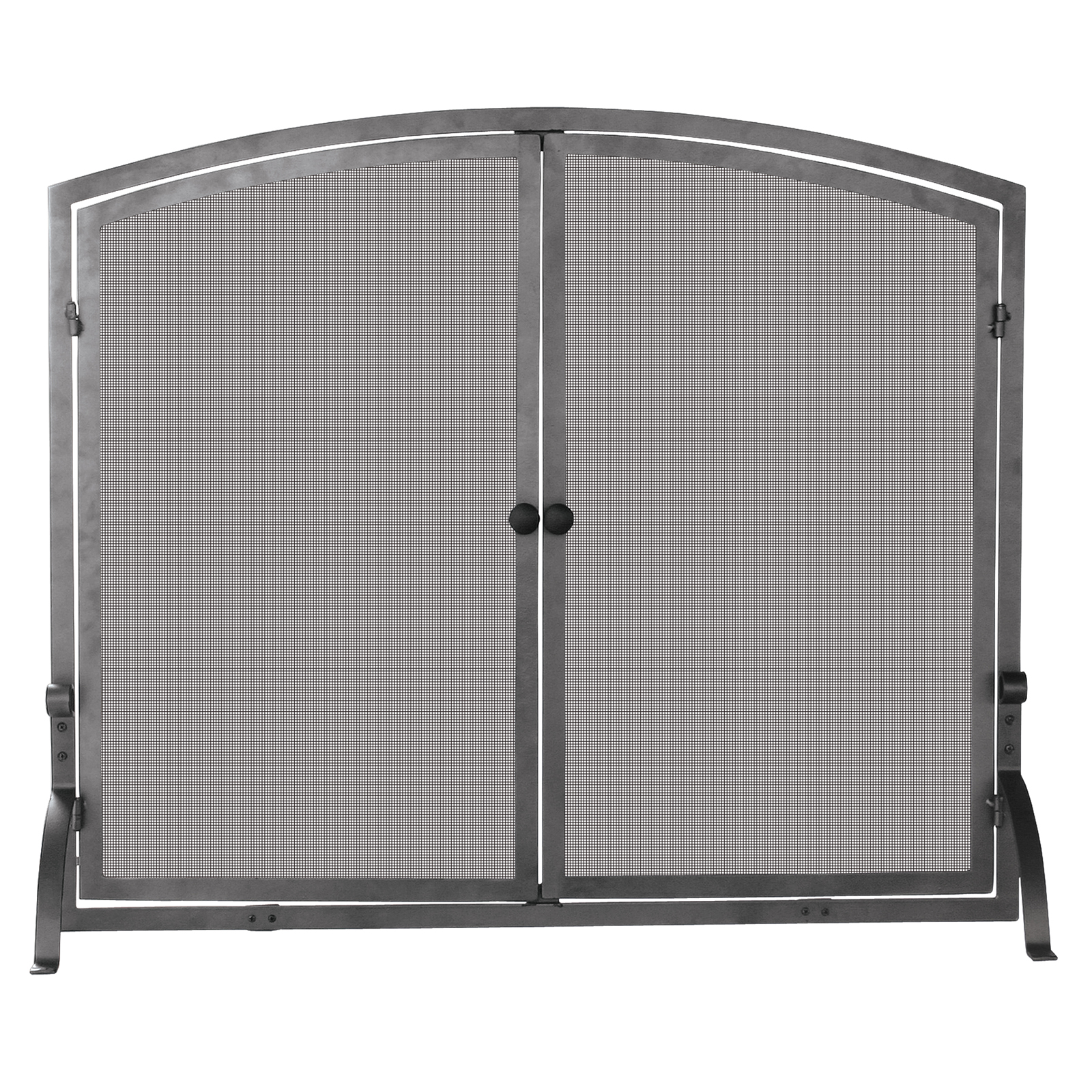 UniFlame Single Panel Olde World Iron Screen with Doors, Medium