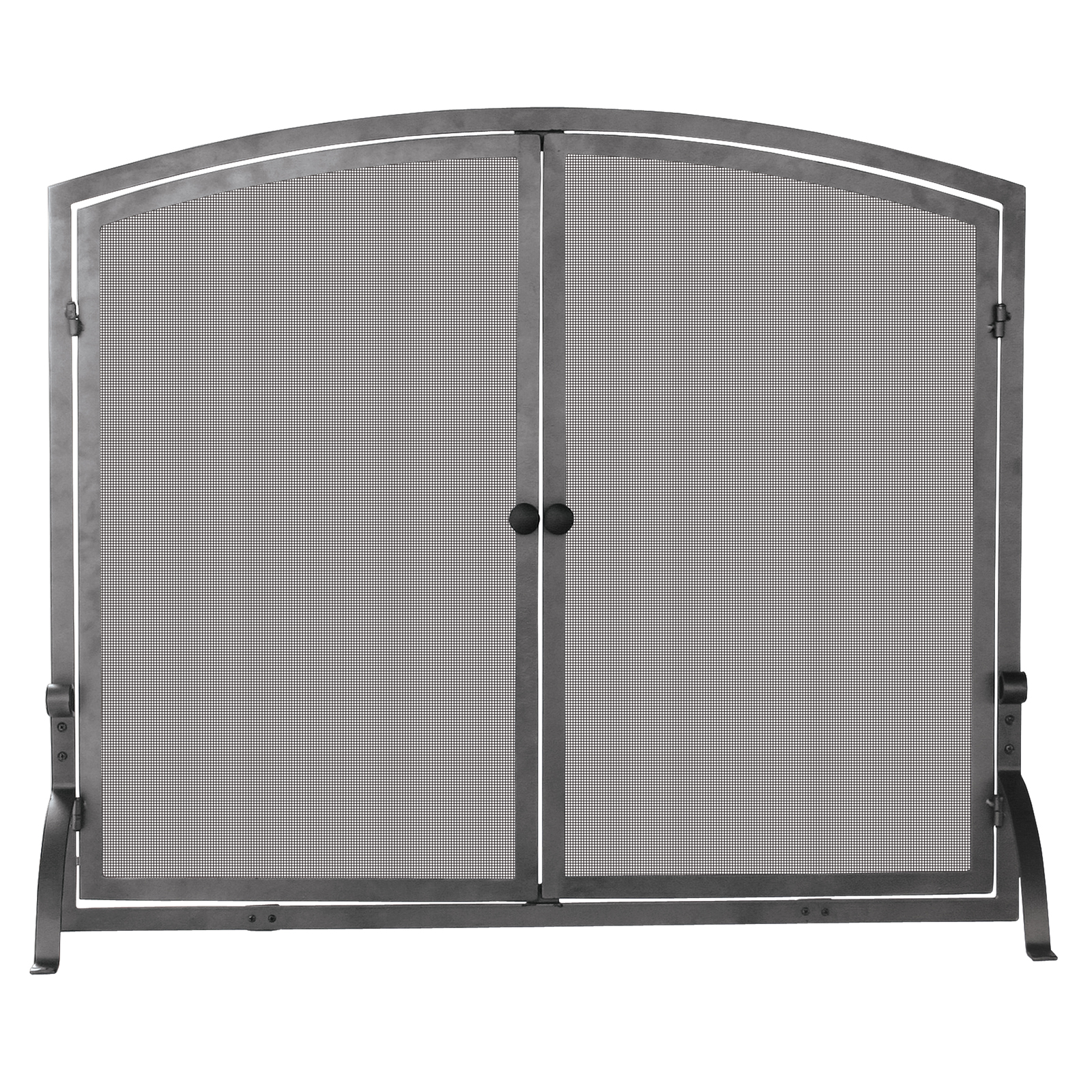 UniFlame Single Panel Olde World Iron Screen with Doors, Large